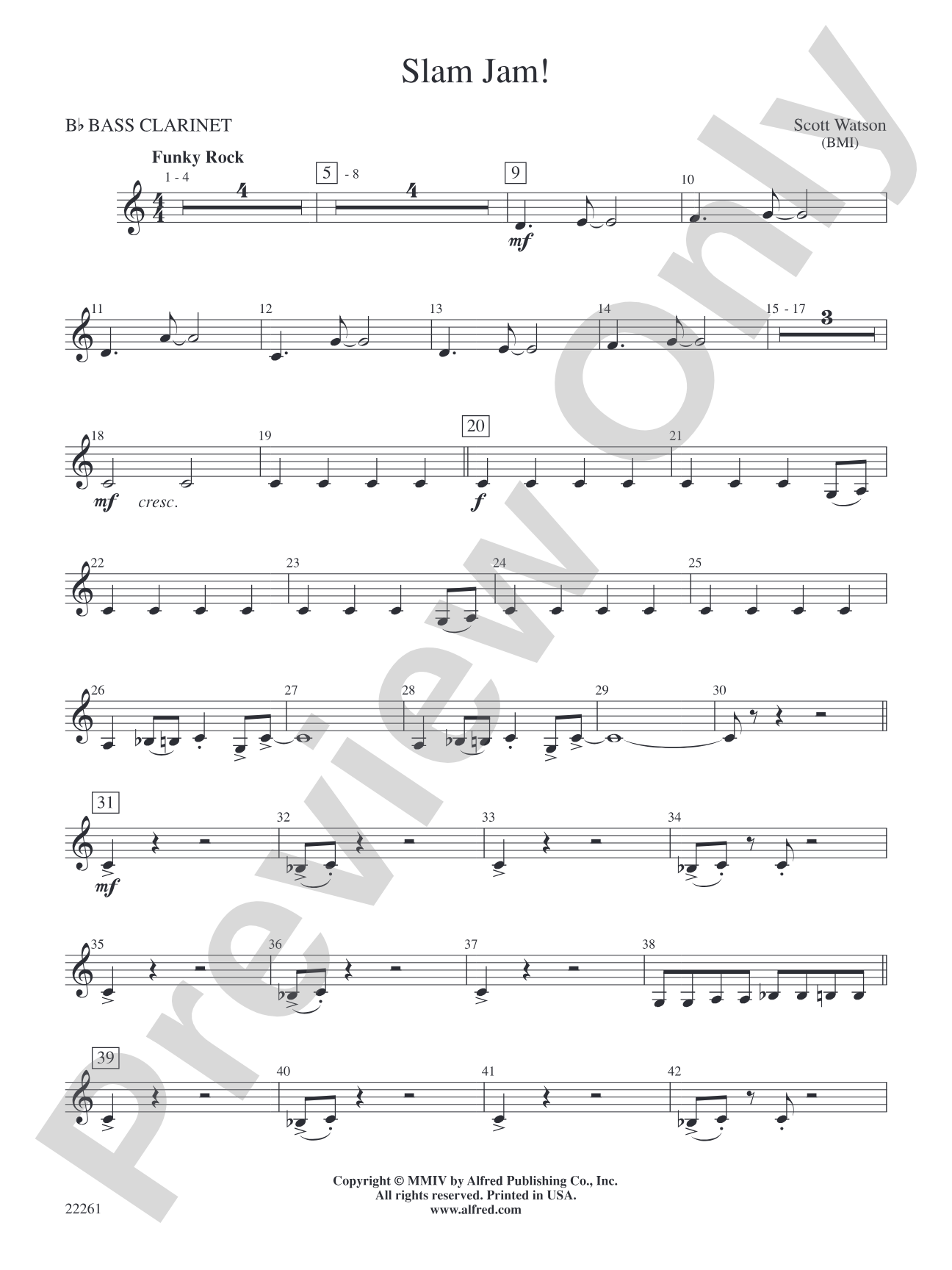 Slam Jam!: B-flat Bass Clarinet
