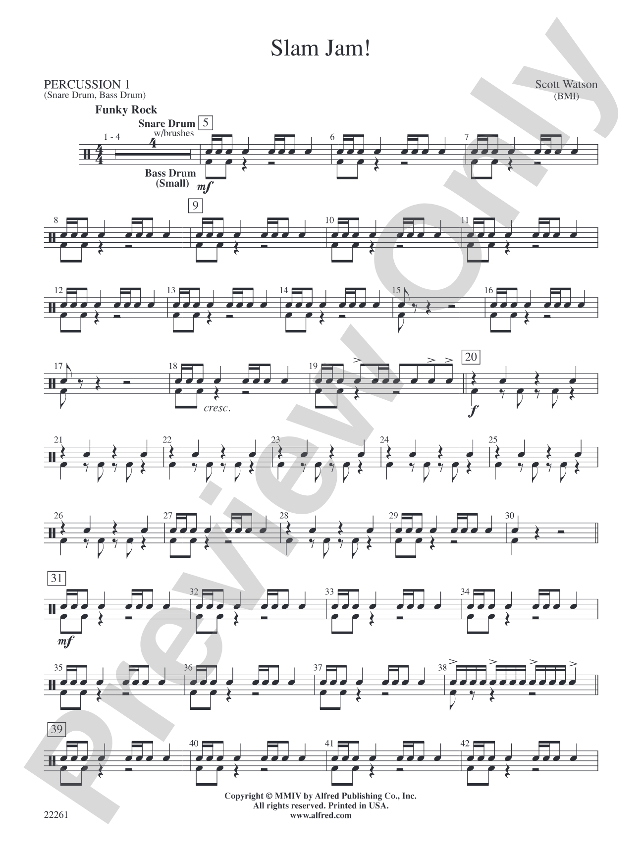 Slam Jam!: 1st Percussion