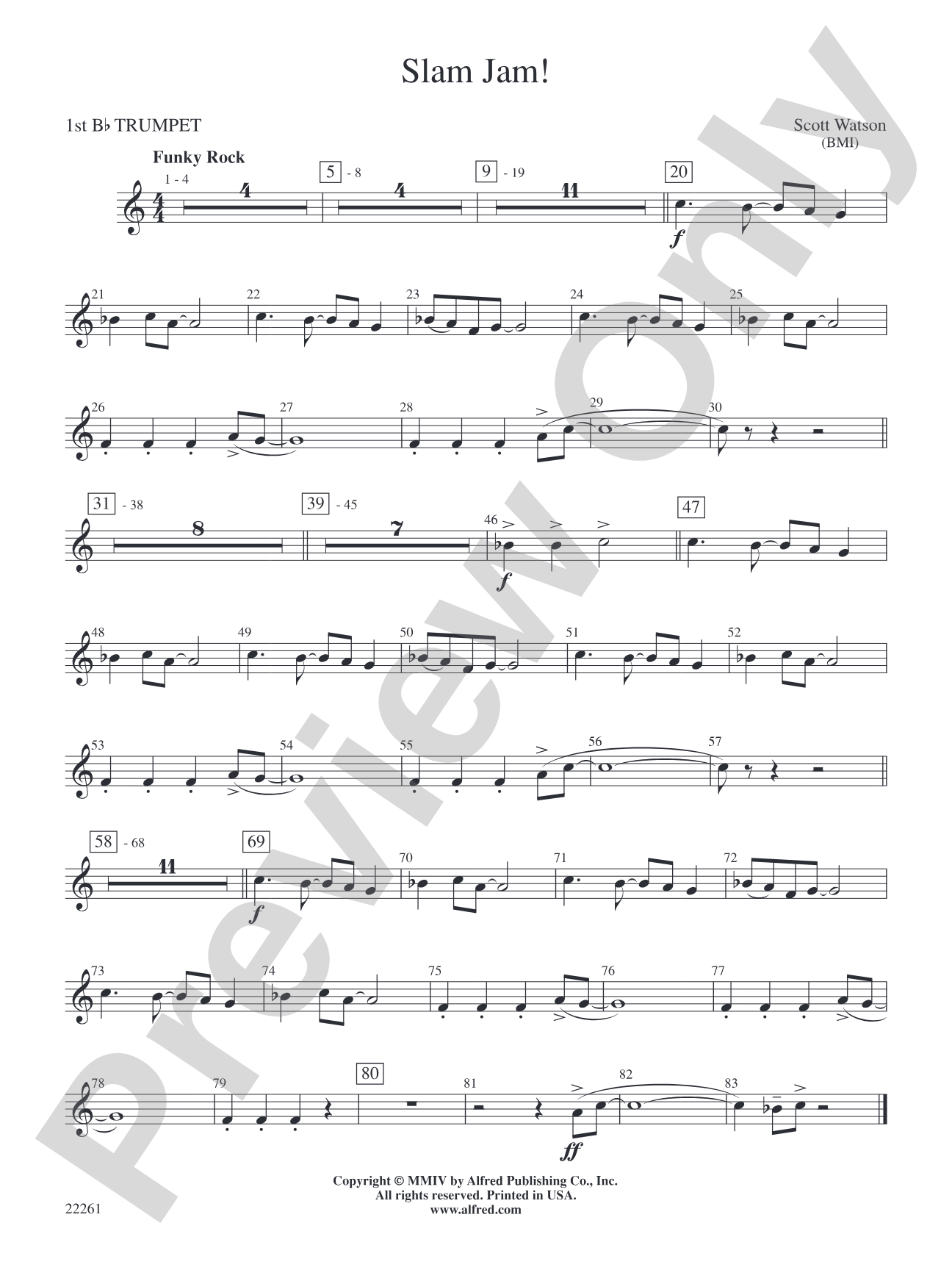 Slam Jam!: 1st B-flat Trumpet