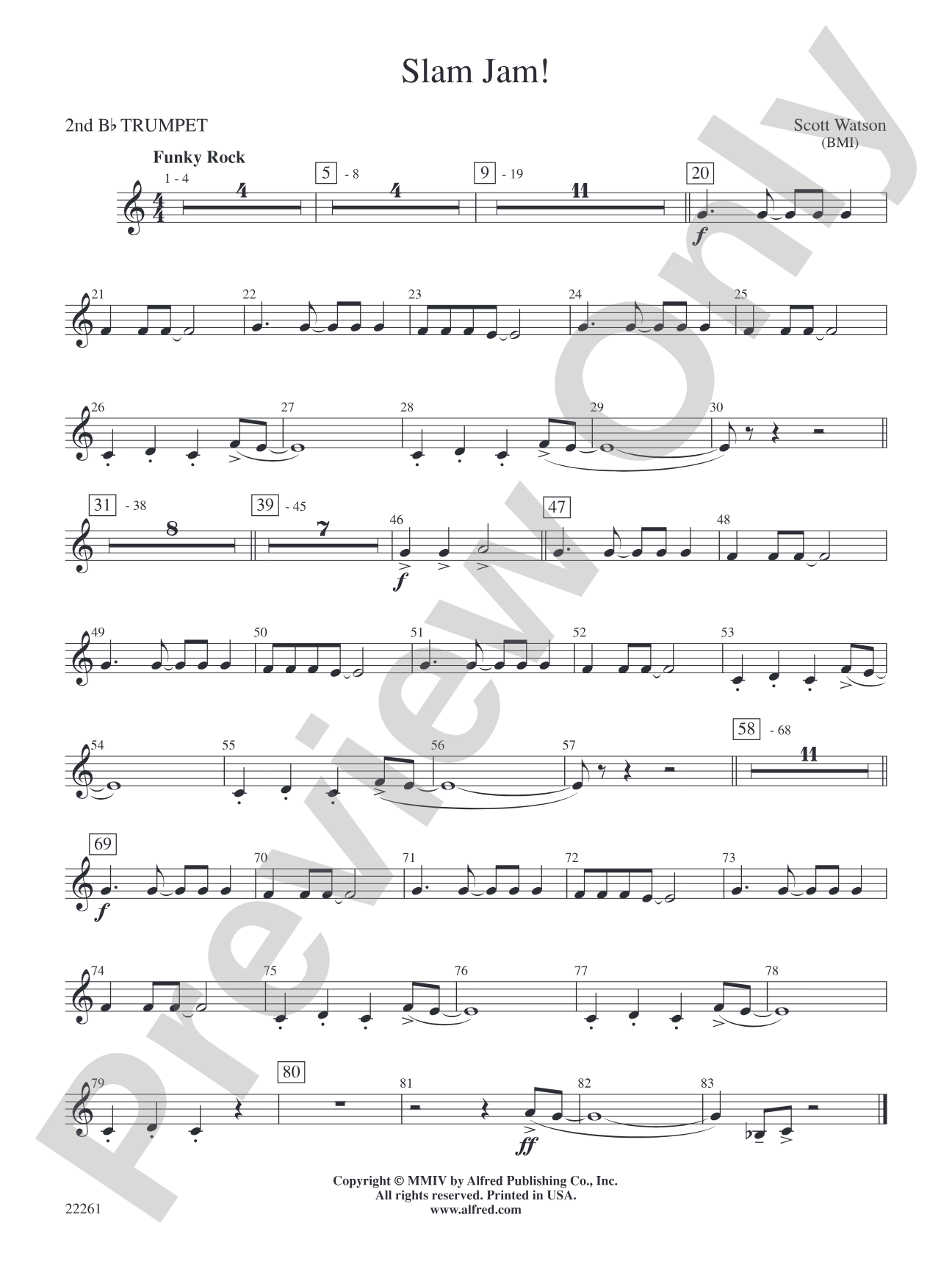 Slam Jam!: 2nd B-flat Trumpet