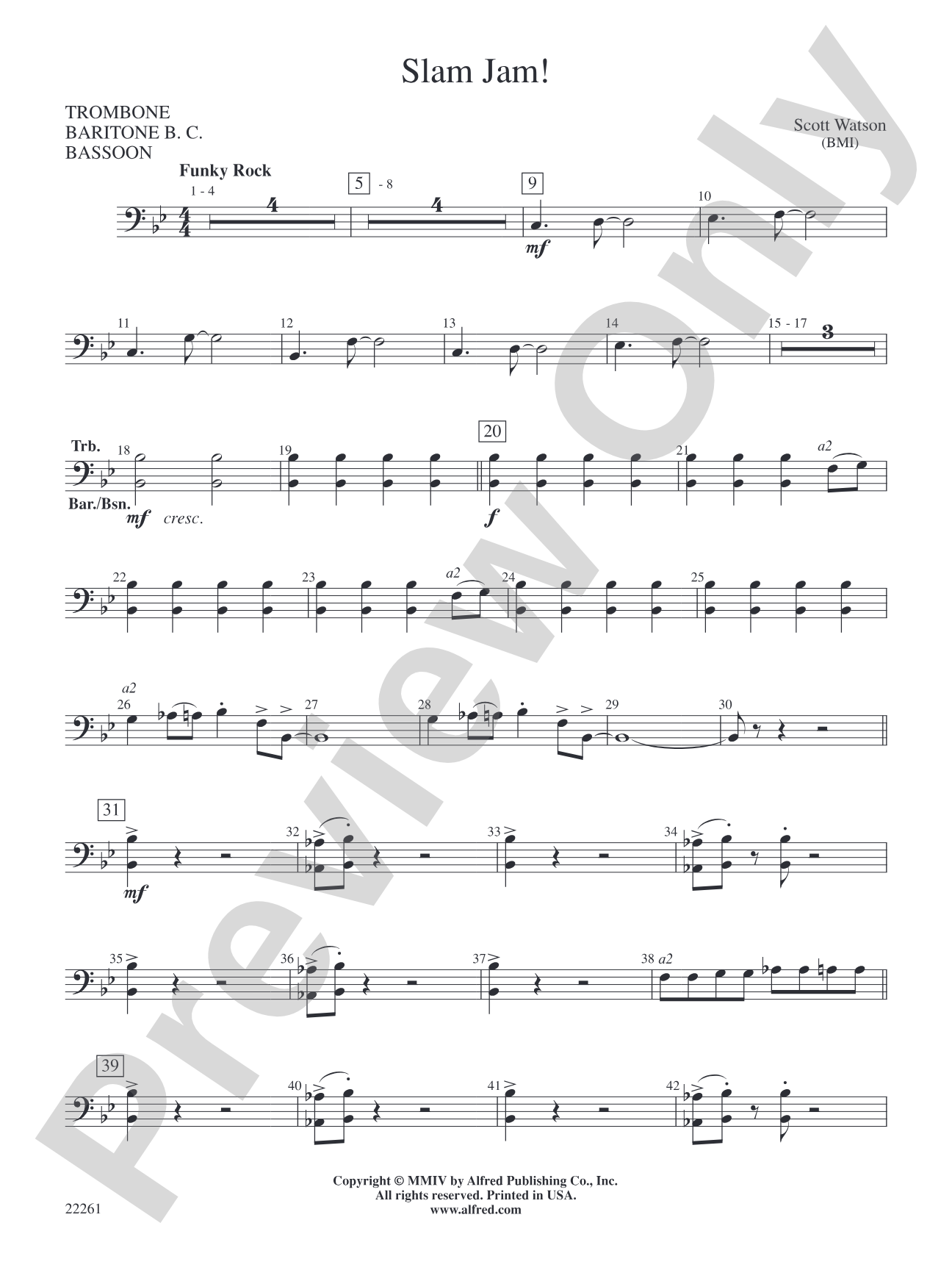 Slam Jam!: 1st Trombone