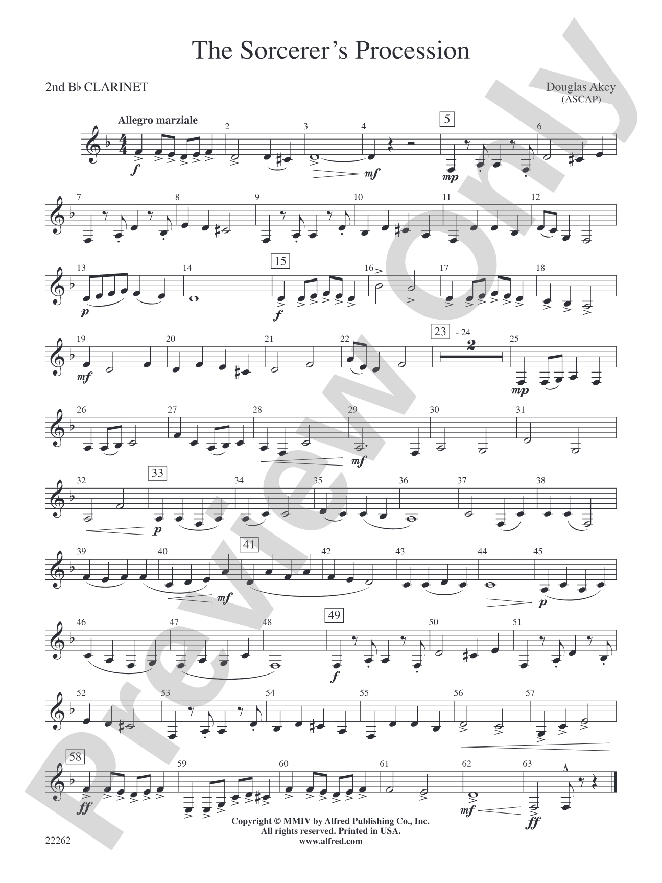 The Sorcerer's Procession: 2nd B-flat Clarinet