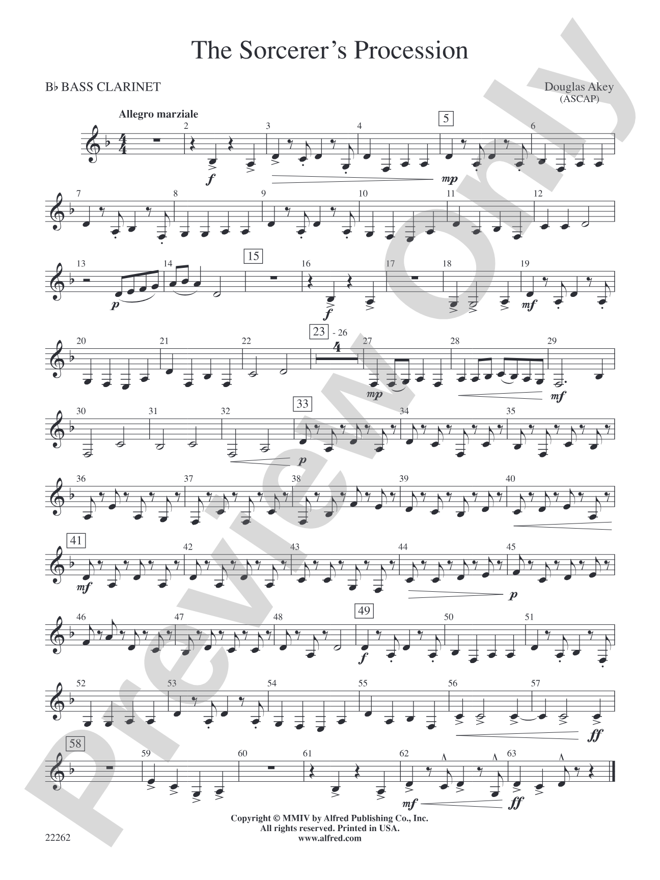 The Sorcerer's Procession: B-flat Bass Clarinet