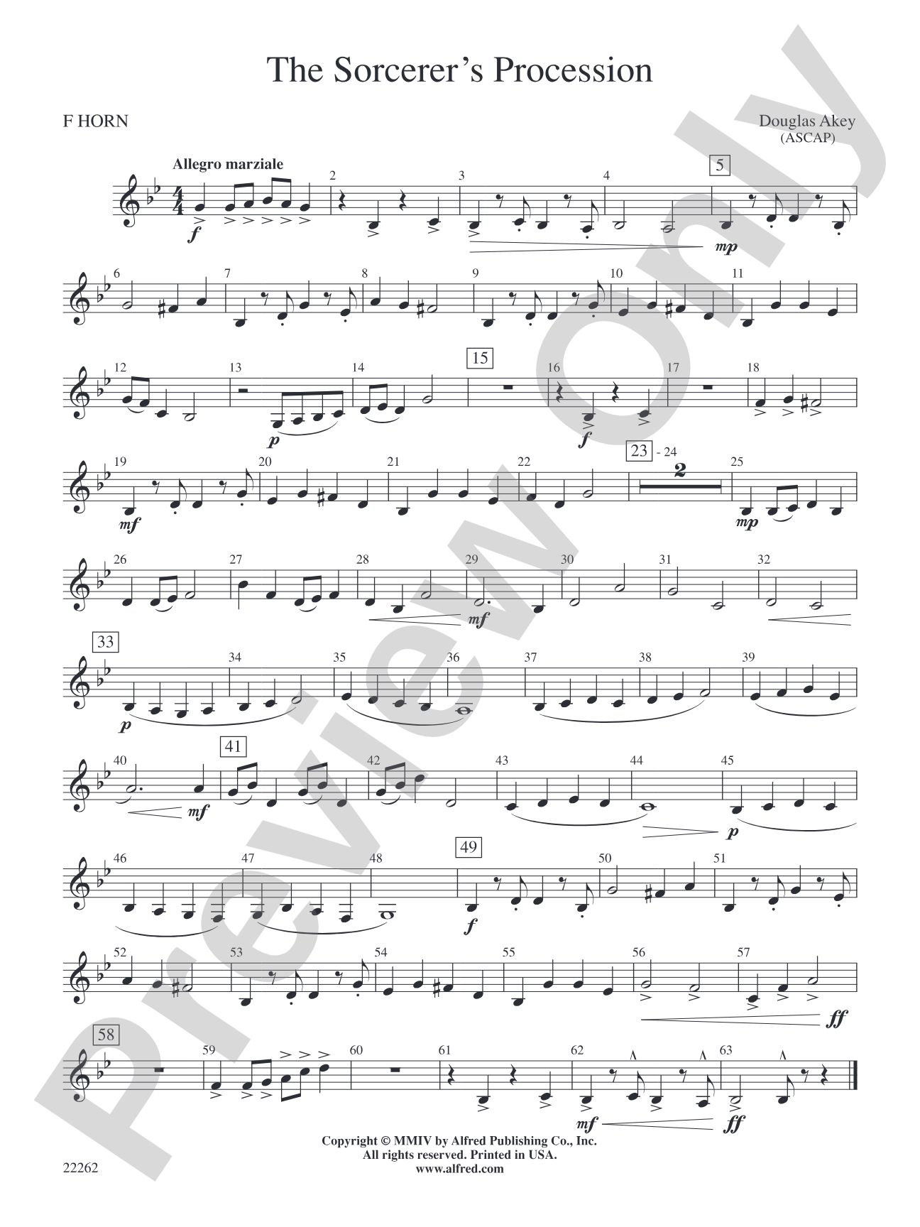 The Sorcerer's Procession: 1st F Horn