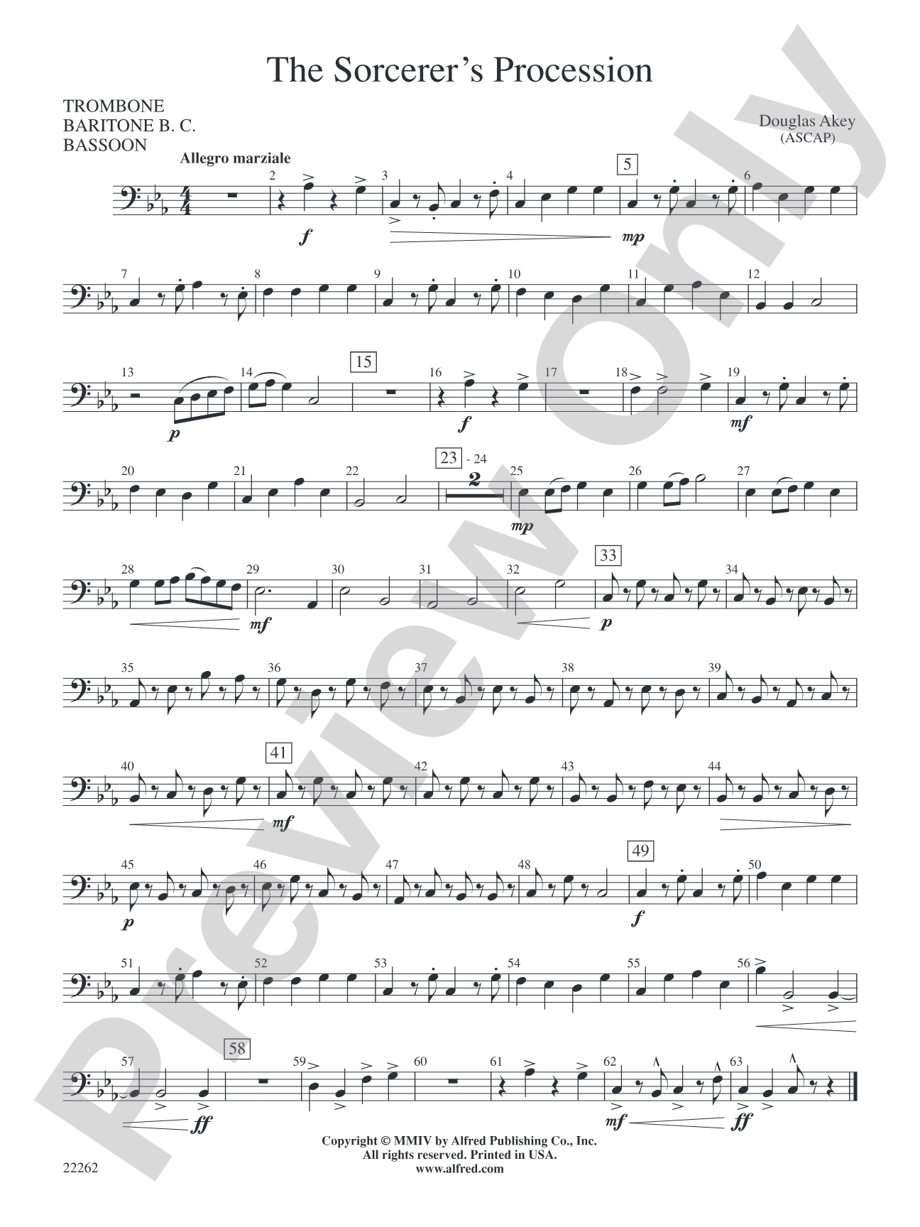The Sorcerer's Procession: 1st Trombone