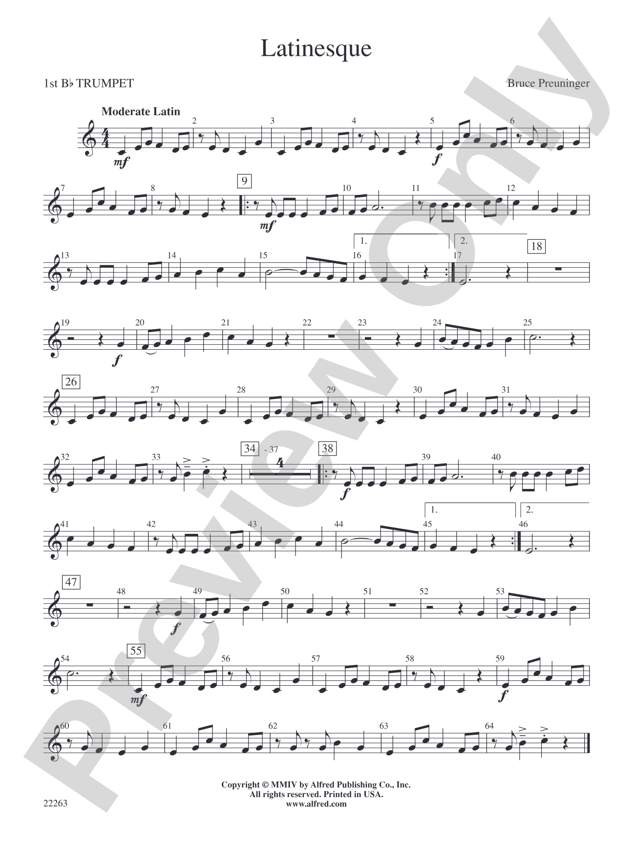 Latinesque: 1st B-flat Trumpet