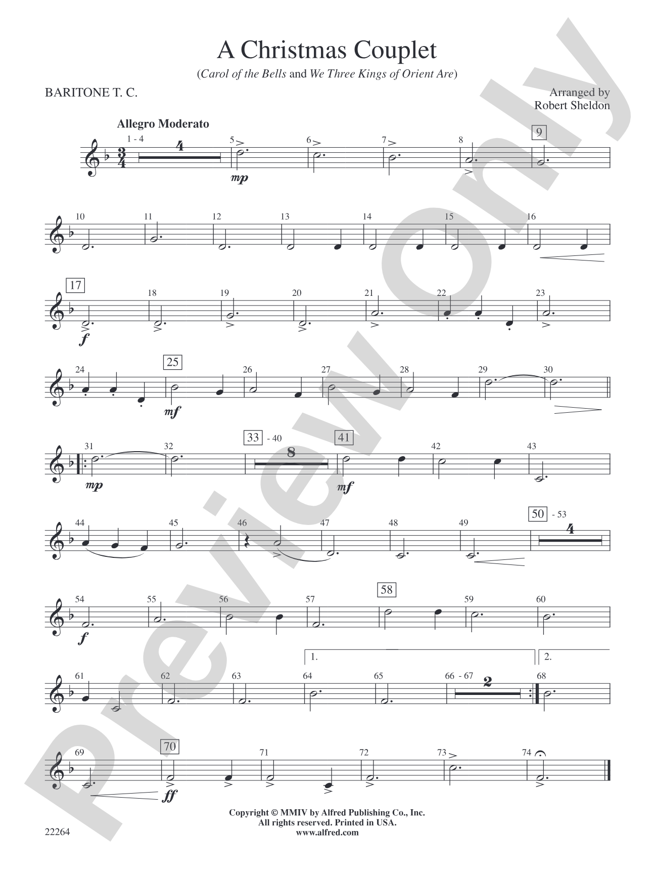 A Christmas Couplet: Baritone T.C.