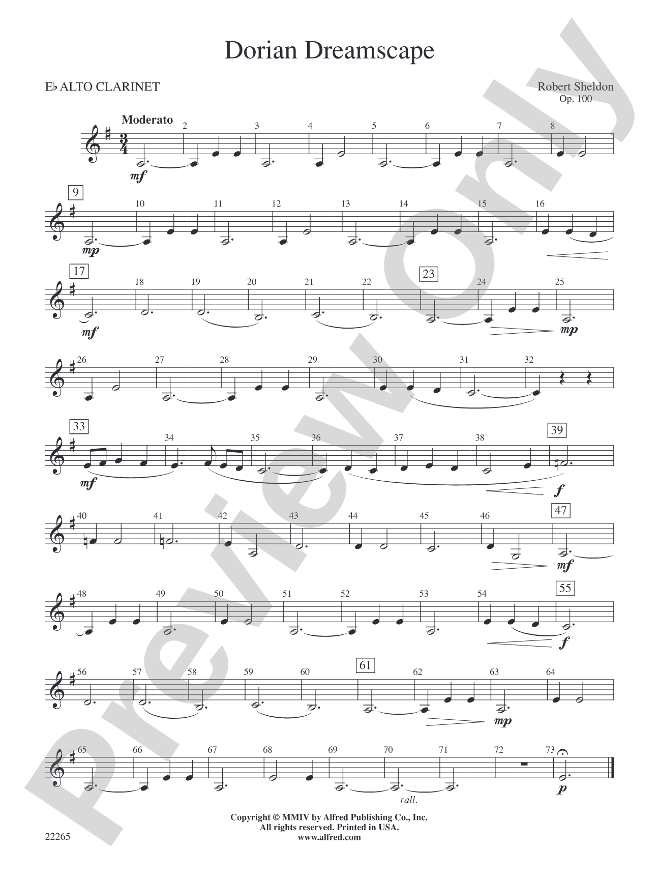 Dorian Dreamscape: E-flat Alto Clarinet