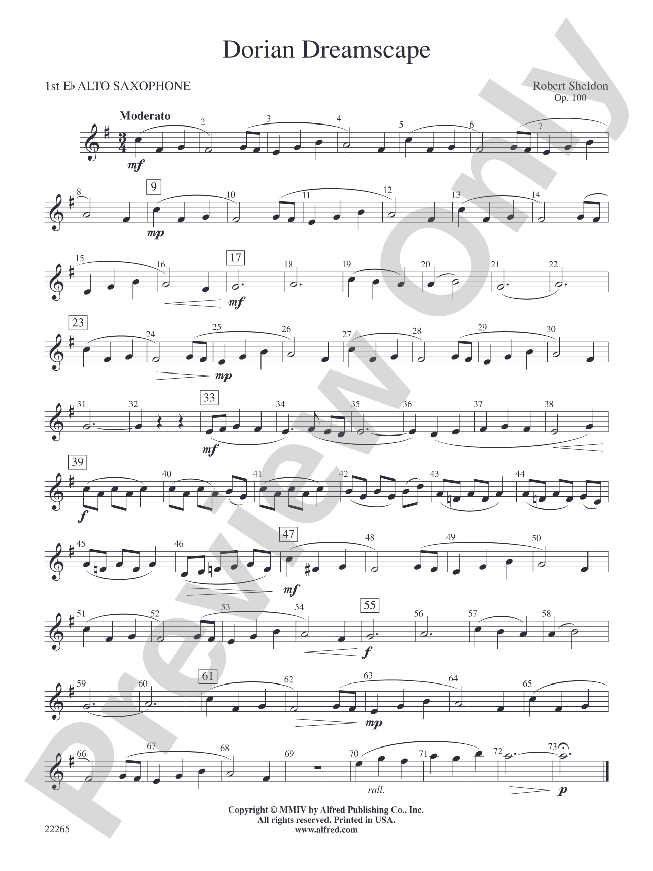 Dorian Dreamscape: E-flat Alto Saxophone