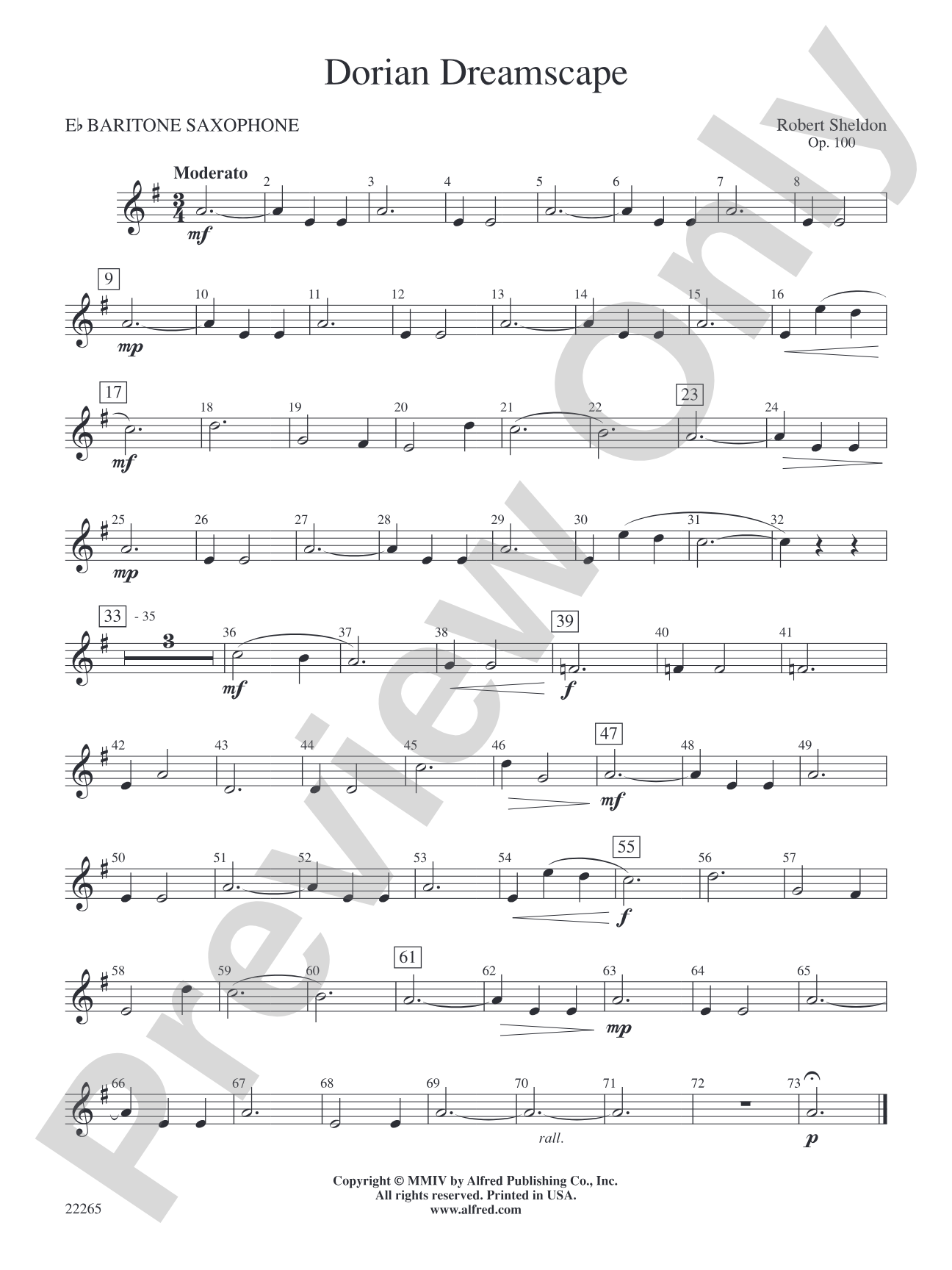 Dorian Dreamscape: E-flat Baritone Saxophone