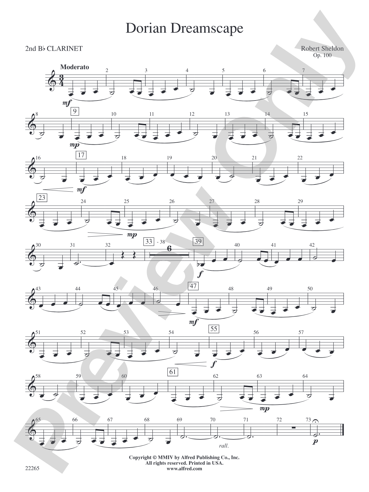 Dorian Dreamscape: 2nd B-flat Clarinet
