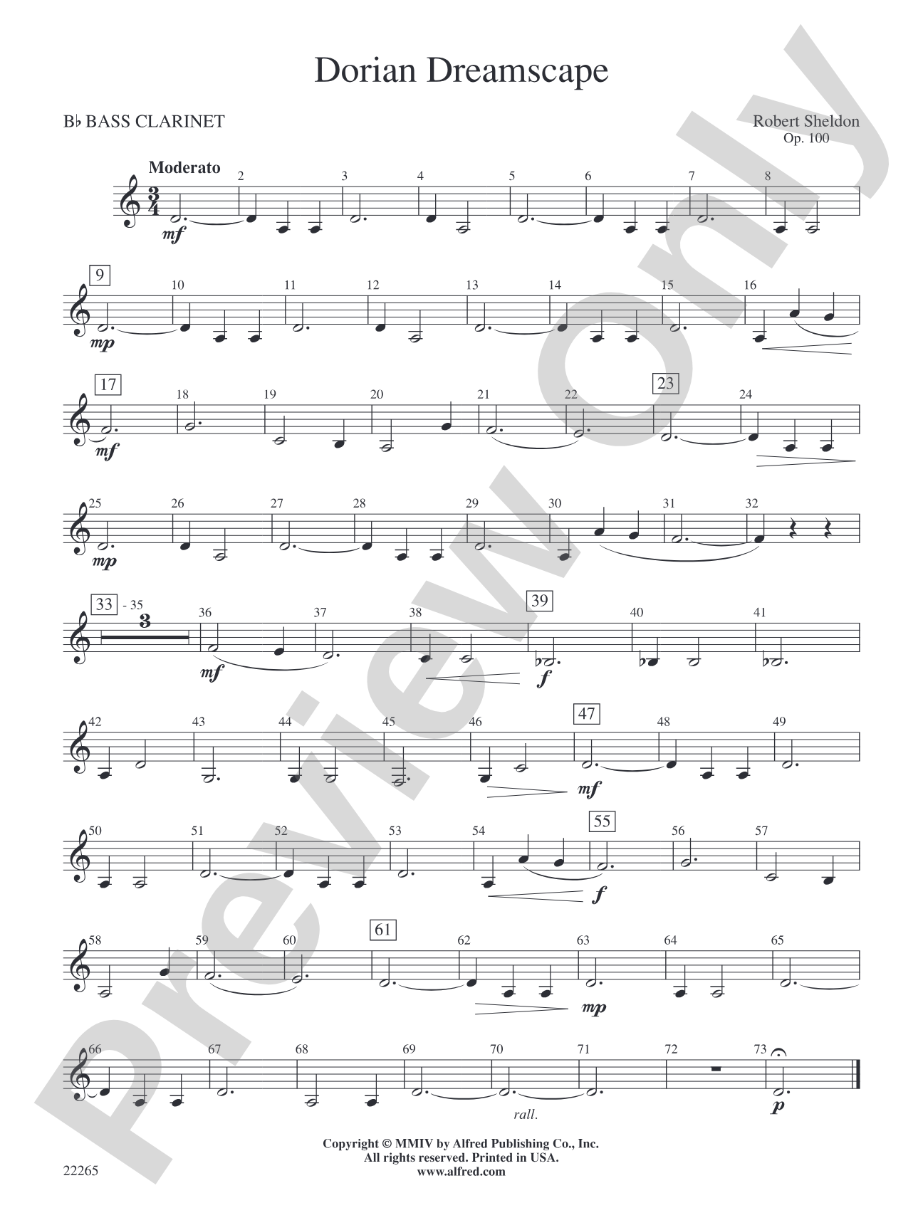 Dorian Dreamscape: B-flat Bass Clarinet