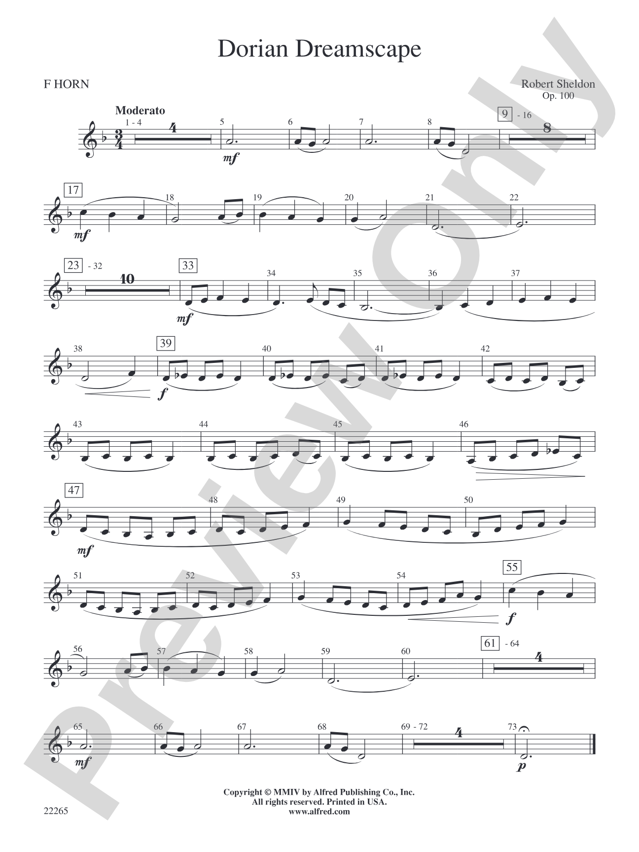 Dorian Dreamscape: 1st F Horn
