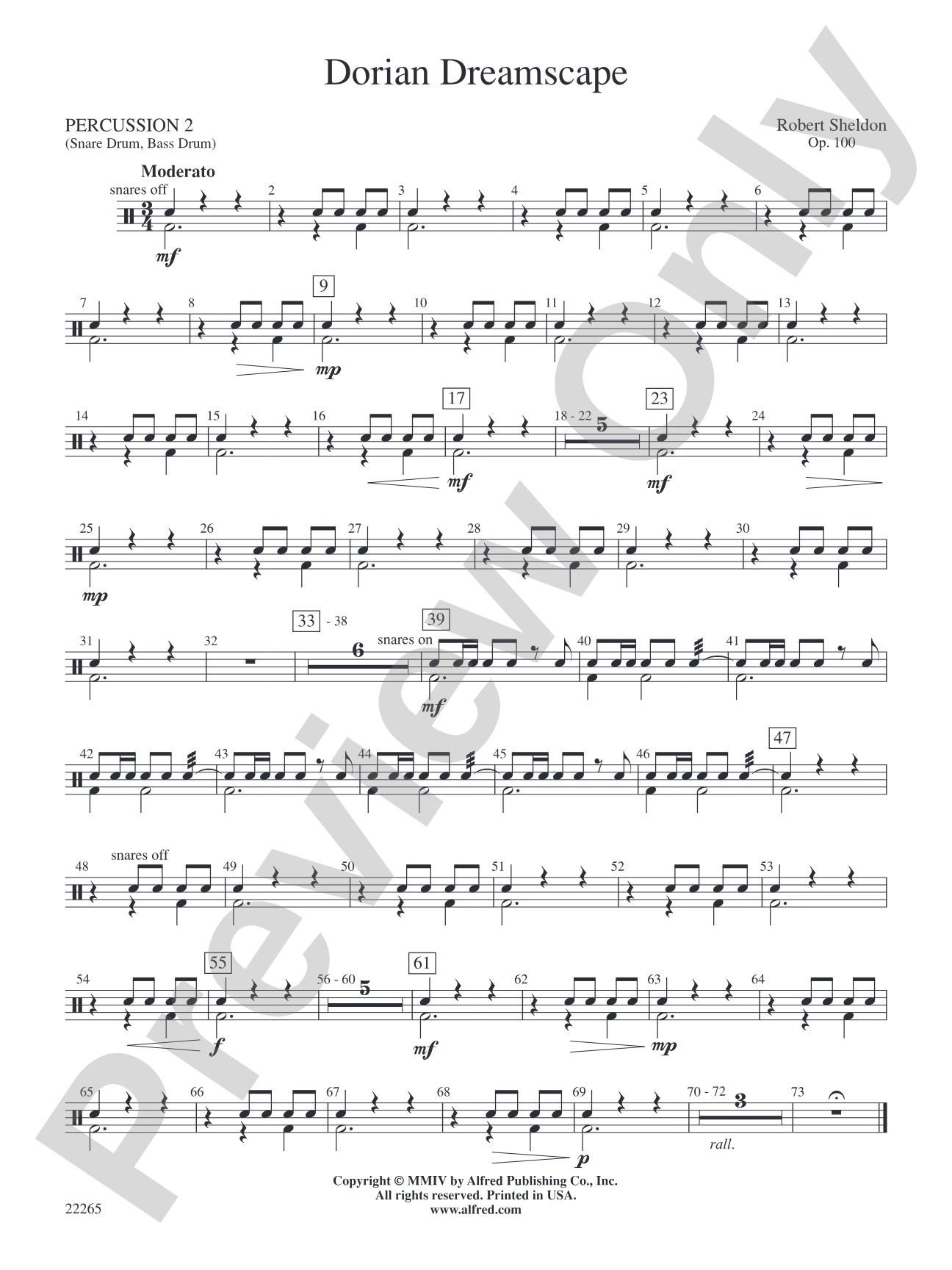 Dorian Dreamscape: 2nd Percussion