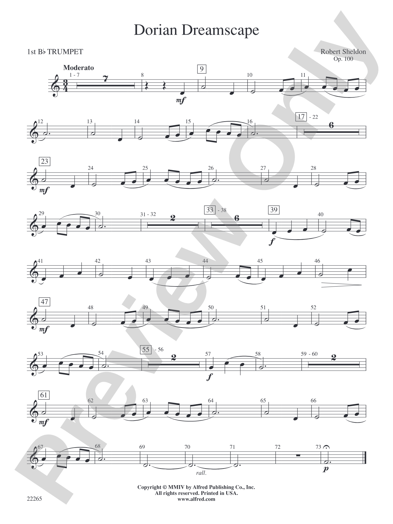 Dorian Dreamscape: 1st B-flat Trumpet