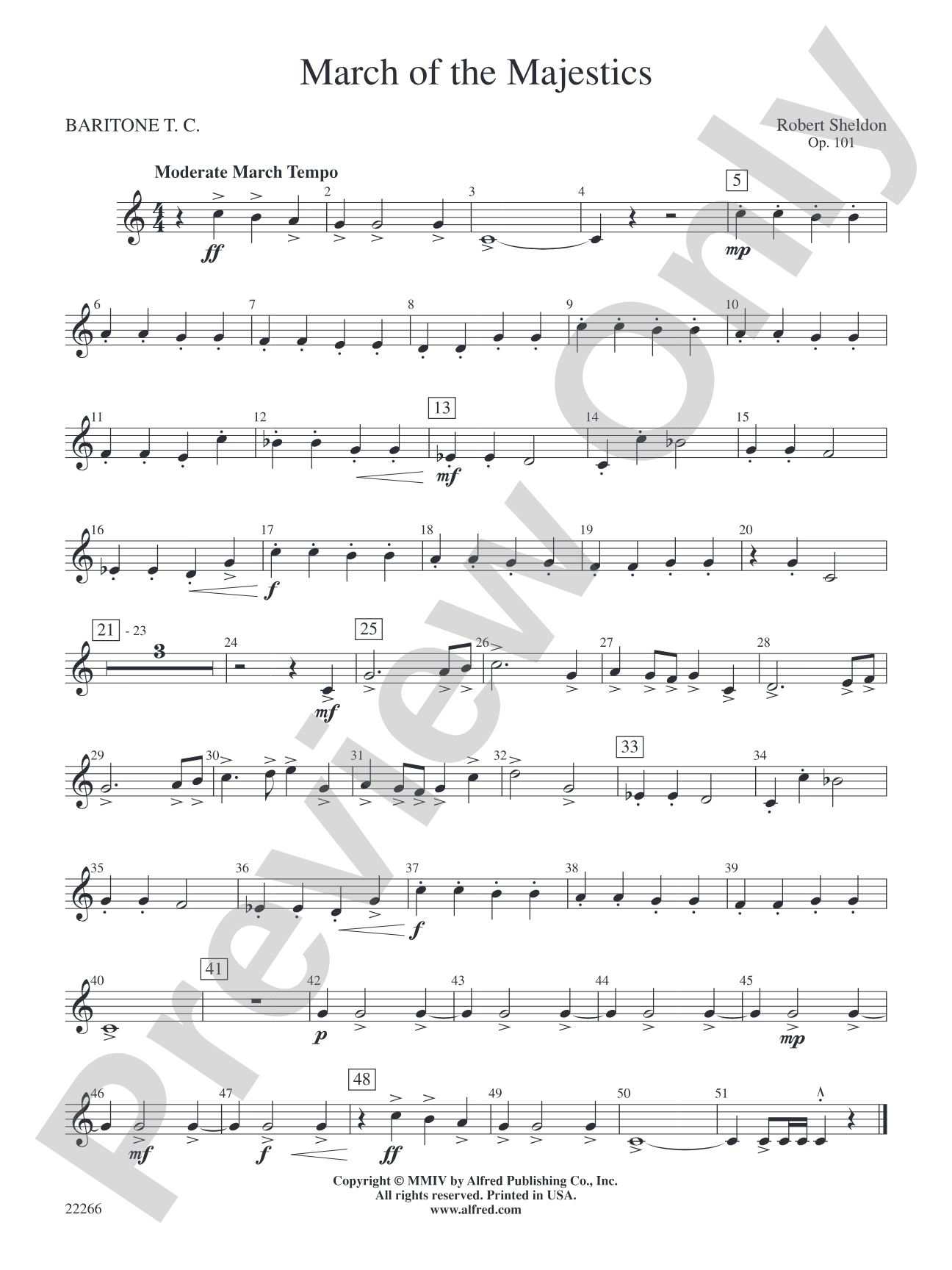March of the Majestics: Baritone T.C.