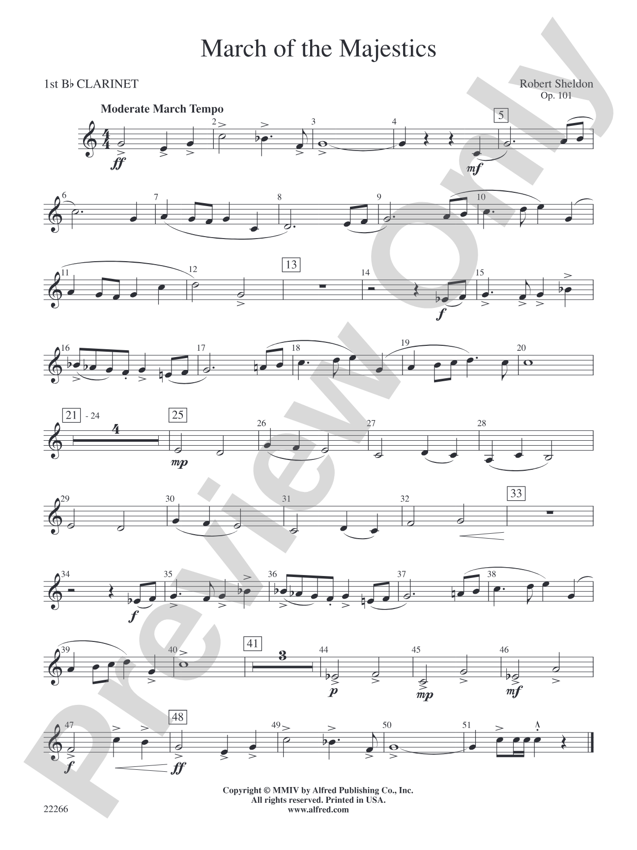 March of the Majestics: 1st B-flat Clarinet