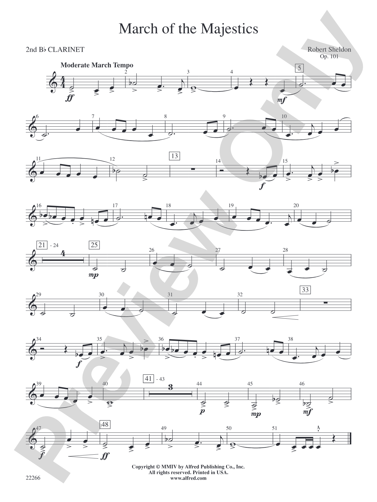 March of the Majestics: 2nd B-flat Clarinet