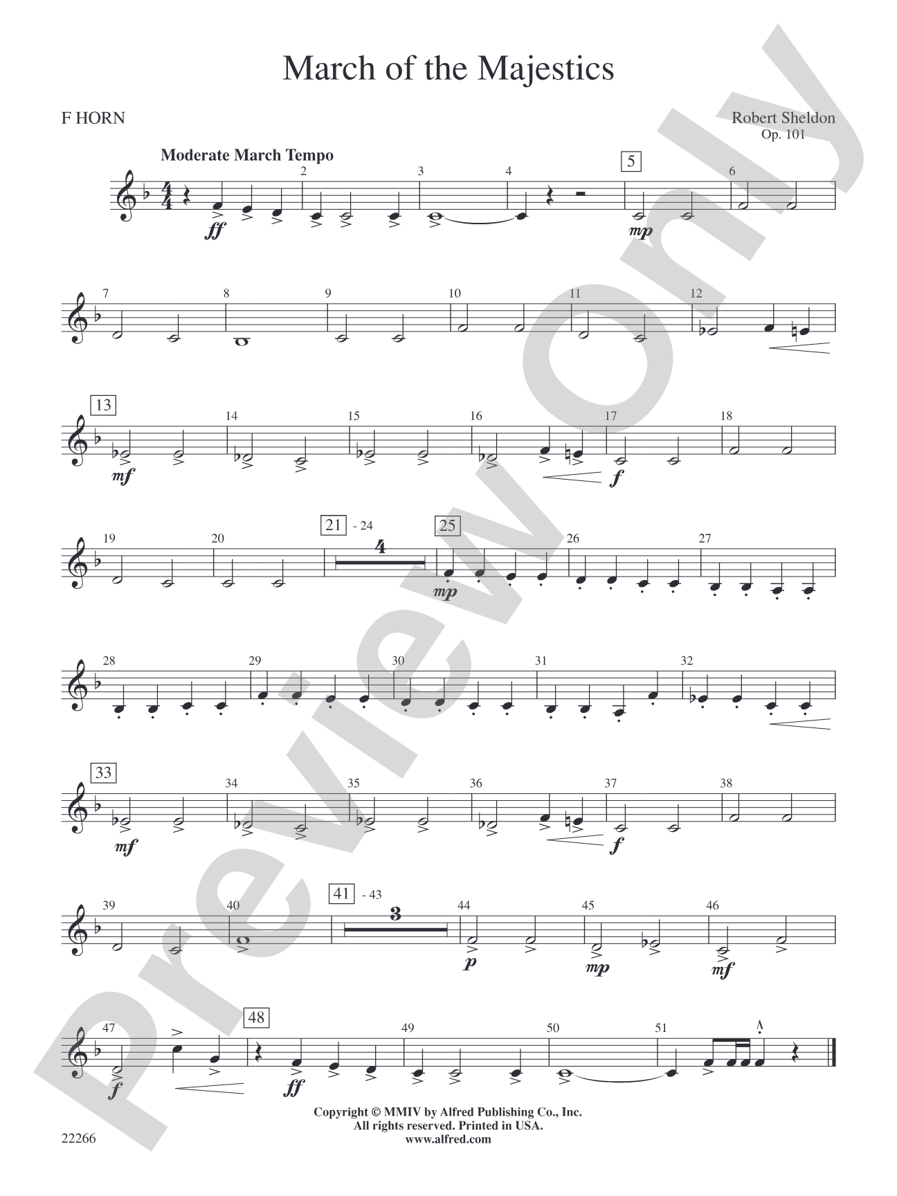 March of the Majestics: 1st F Horn