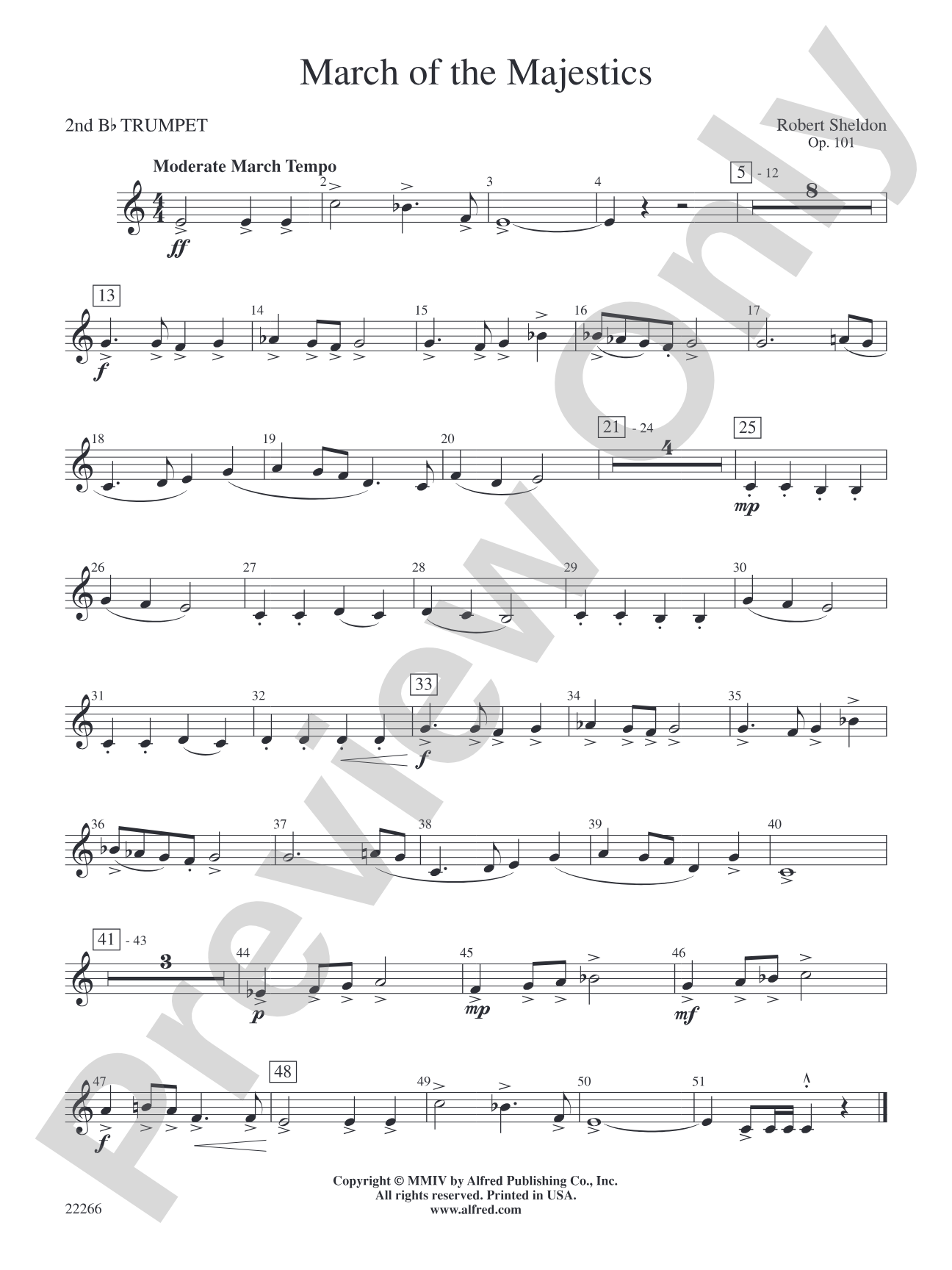 March of the Majestics: 2nd B-flat Trumpet