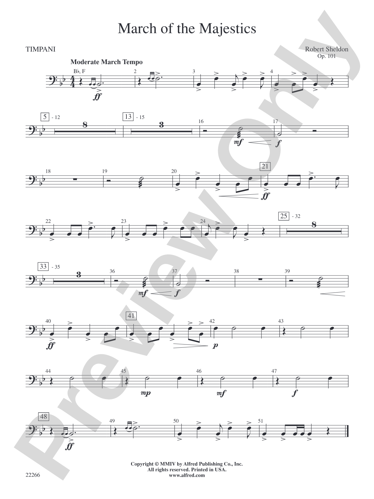 March of the Majestics: Timpani