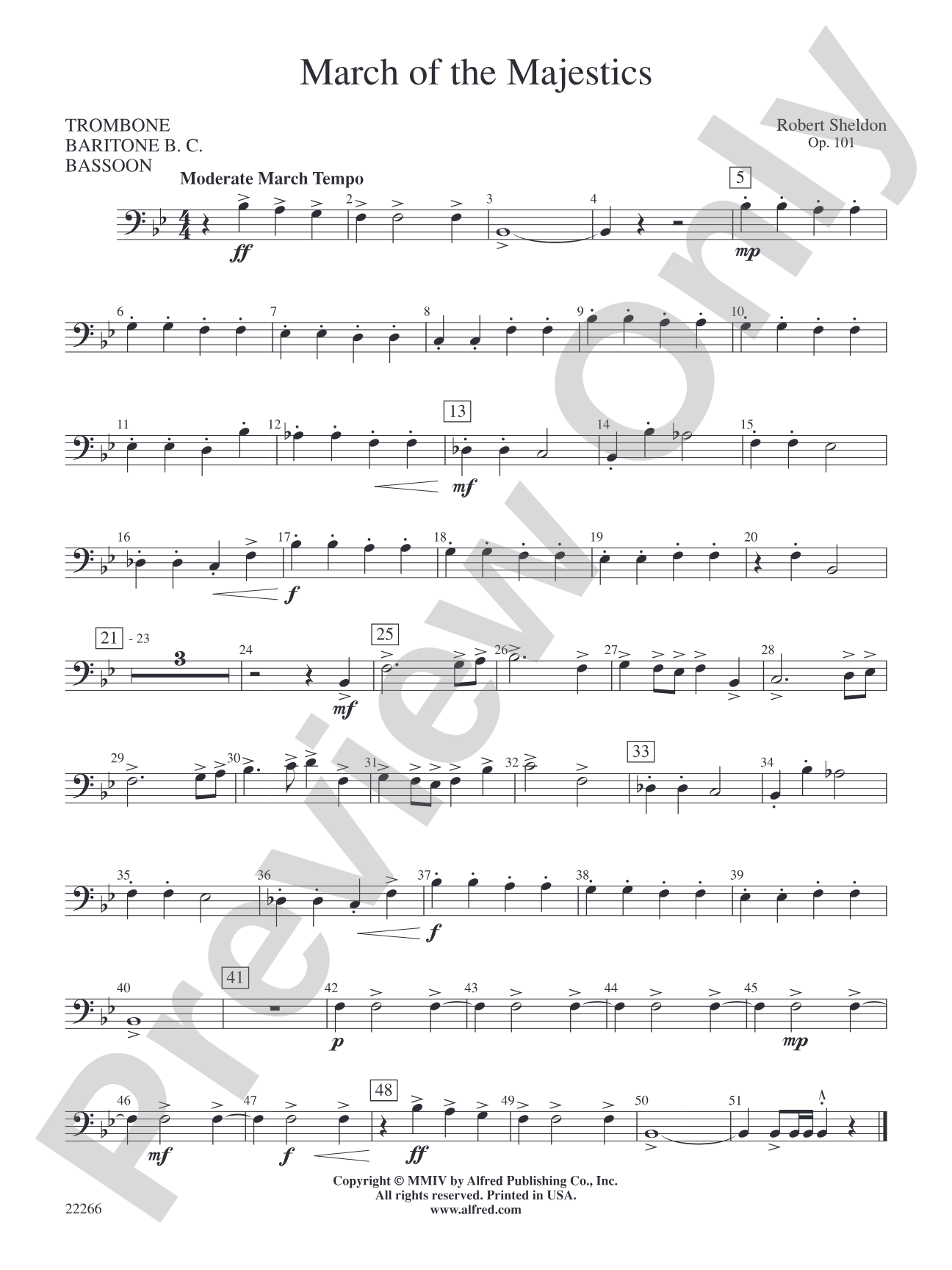 March of the Majestics: 1st Trombone