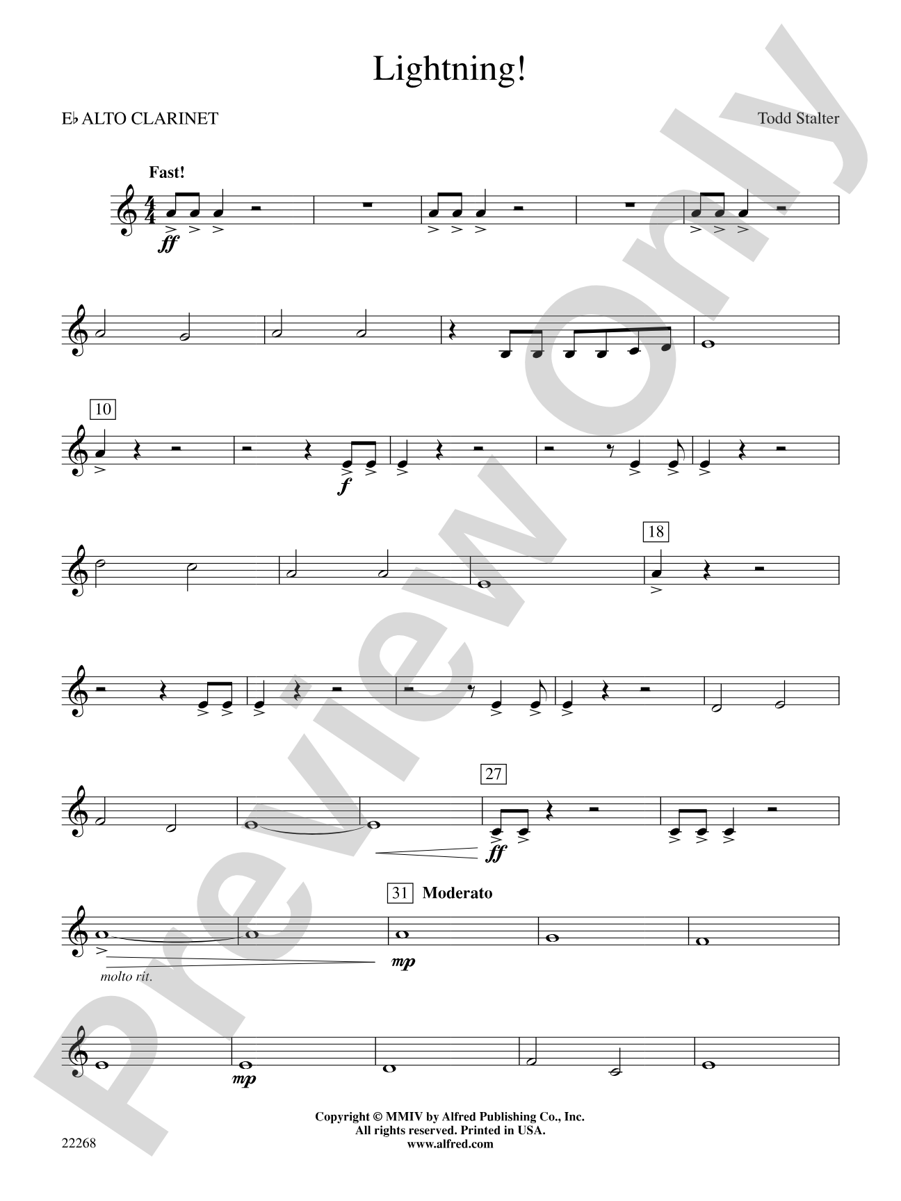 Lightning!: E-flat Alto Clarinet