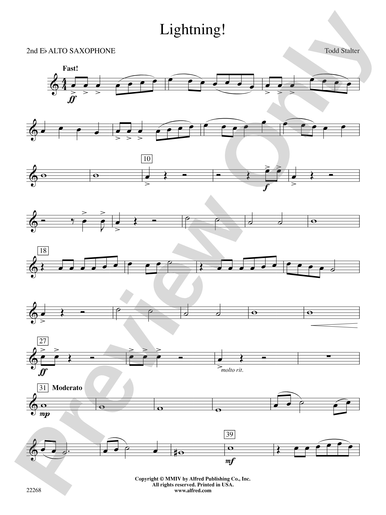 Lightning!: 2nd E-flat Alto Saxophone