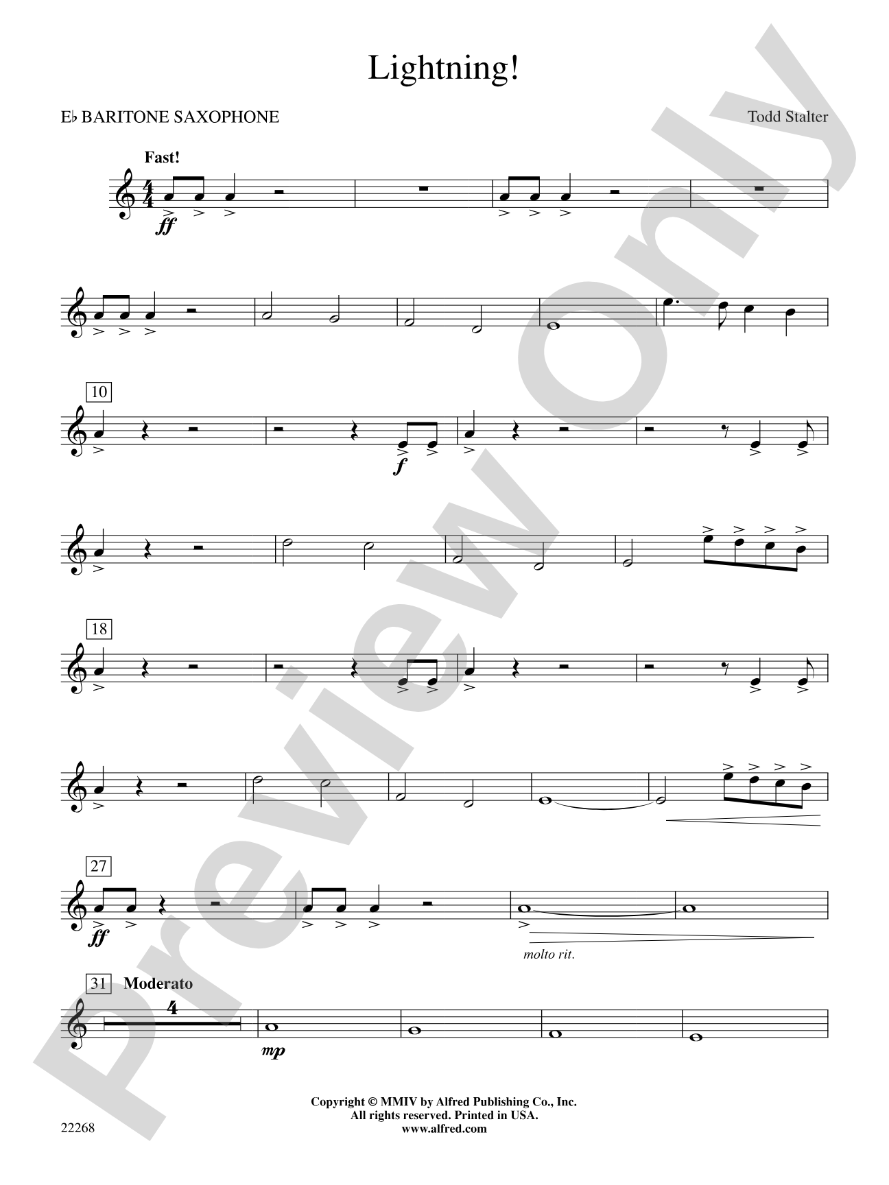 Lightning!: E-flat Baritone Saxophone