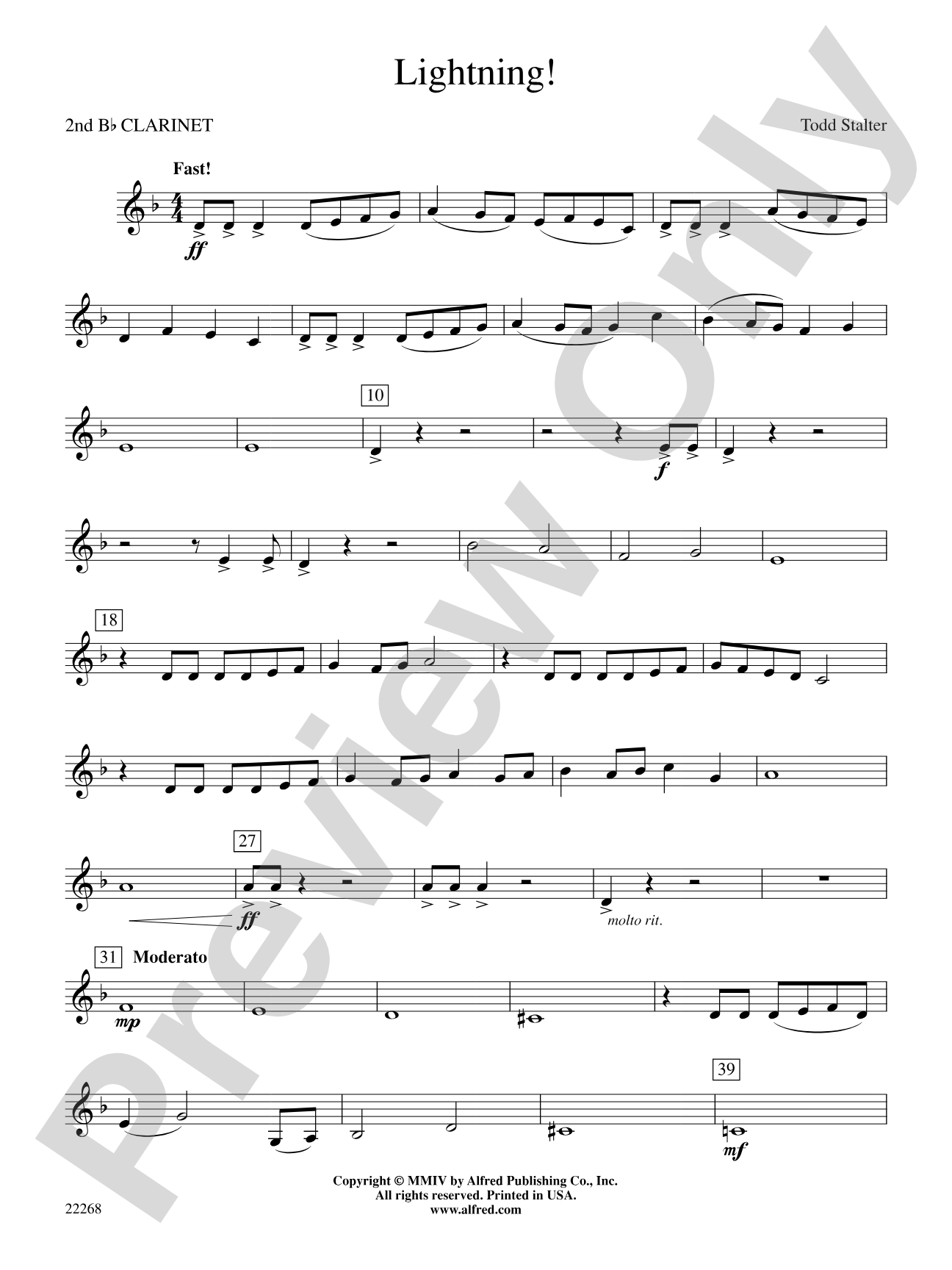 Lightning!: 2nd B-flat Clarinet