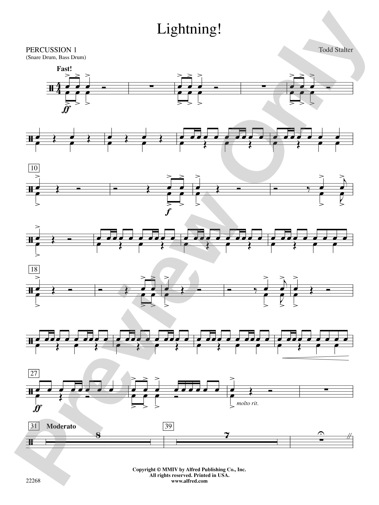 Lightning!: 1st Percussion
