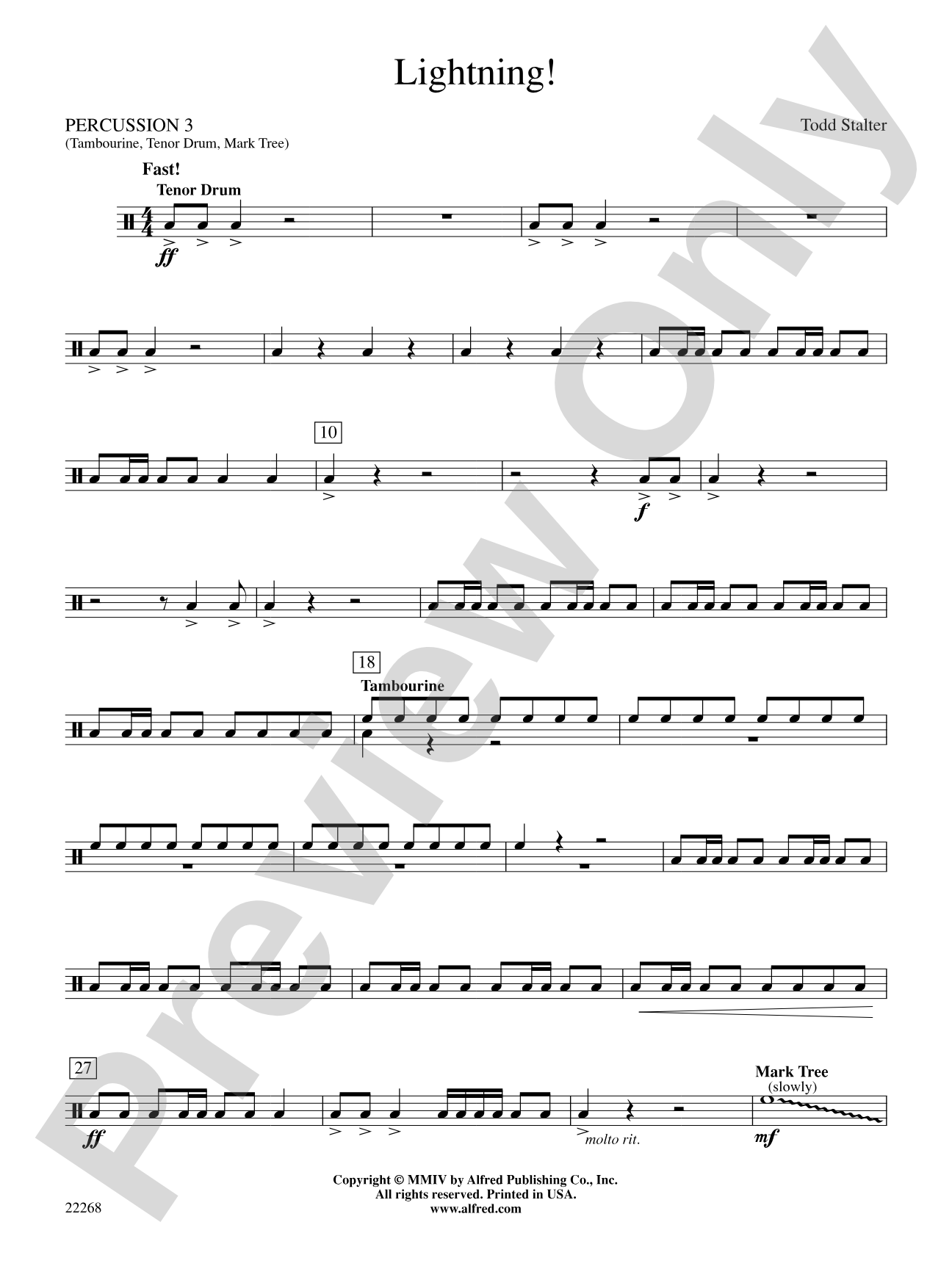 Lightning!: 3rd Percussion