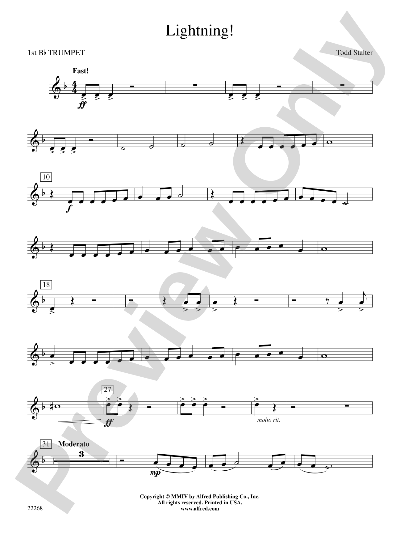 Lightning!: 1st B-flat Trumpet