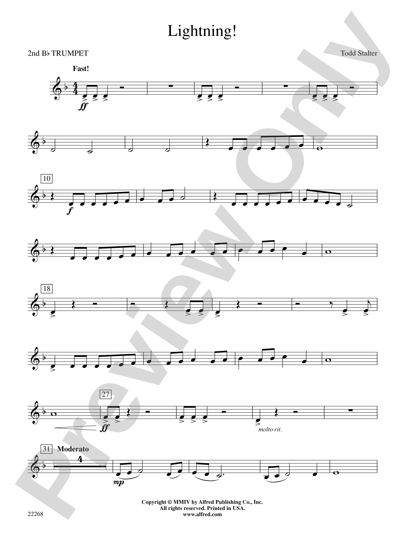 Lightning!: 2nd B-flat Trumpet