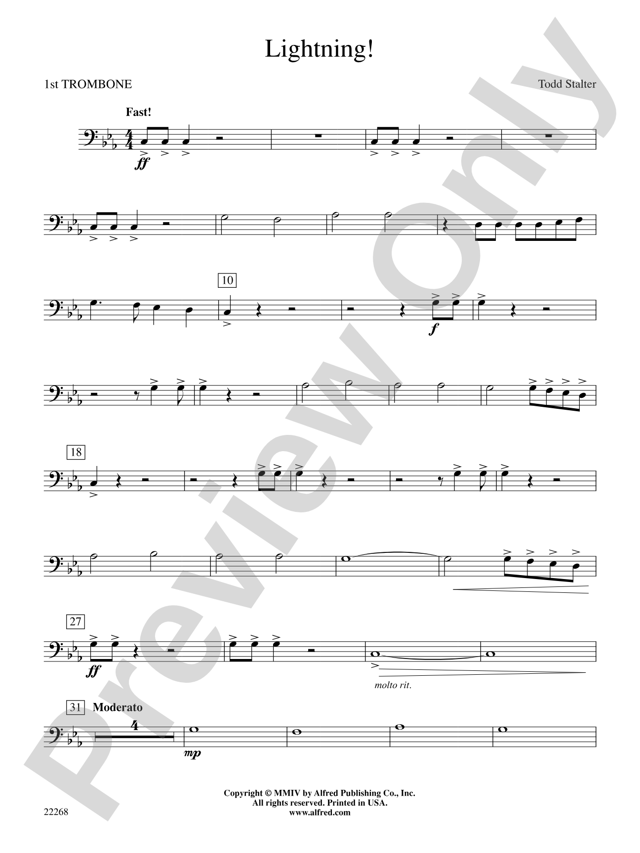 Lightning!: 1st Trombone