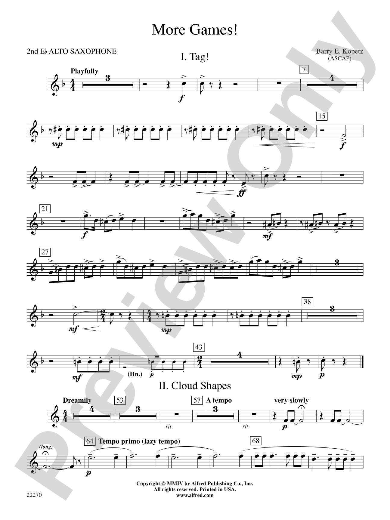 More Games!: 2nd E-flat Alto Saxophone