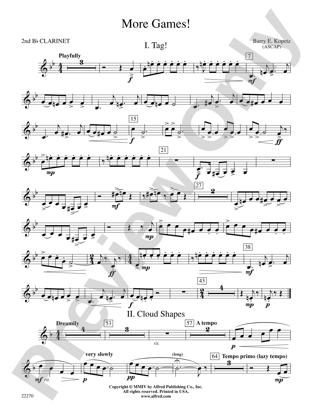 More Games!: 2nd B-flat Clarinet