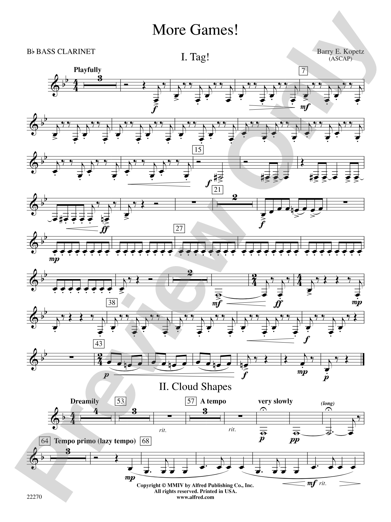 More Games!: B-flat Bass Clarinet