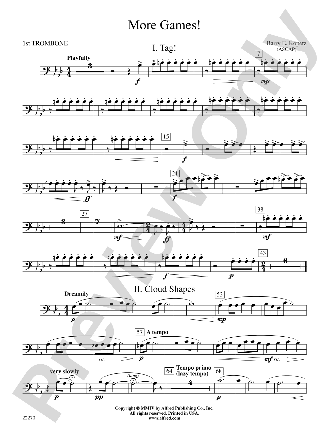 More Games!: 1st Trombone