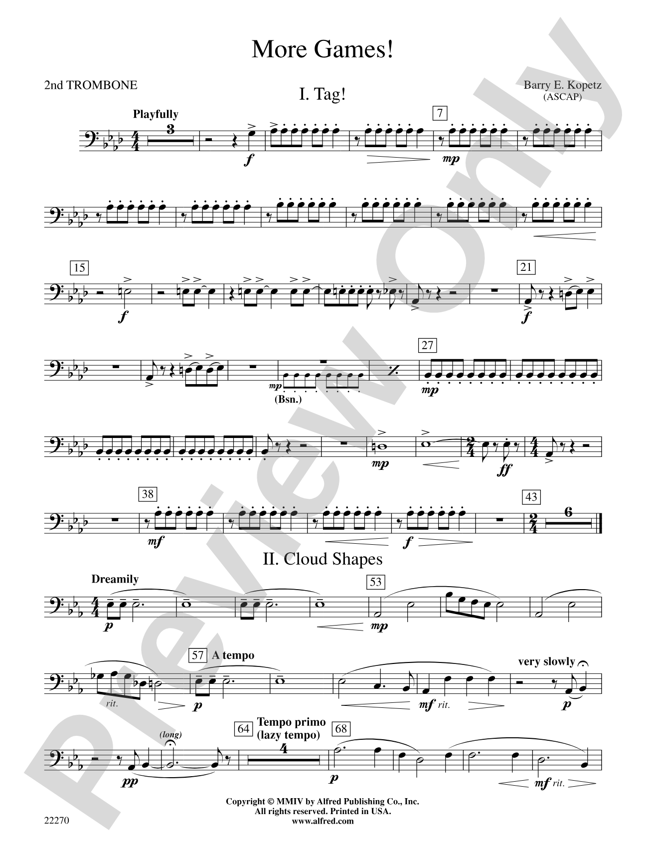 More Games!: 2nd Trombone