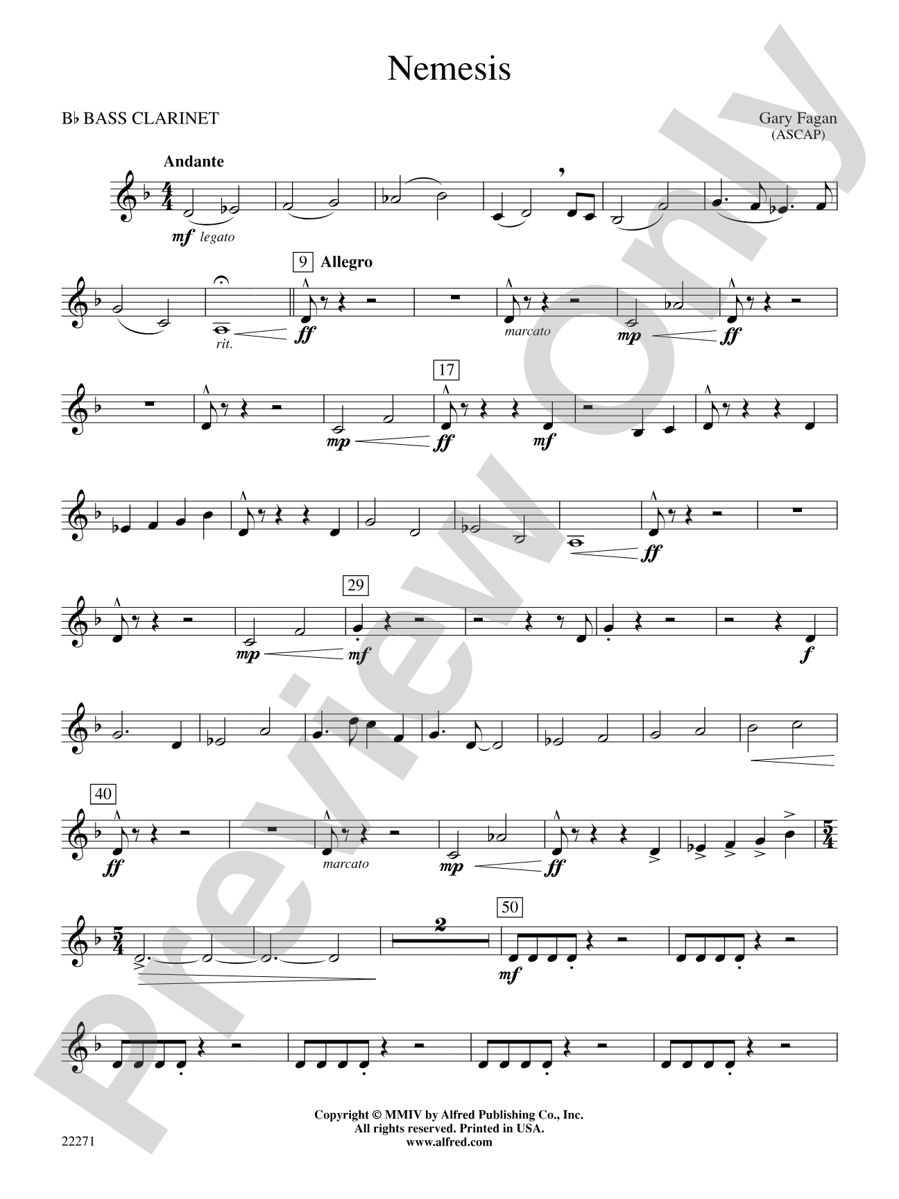 Nemesis: B-flat Bass Clarinet