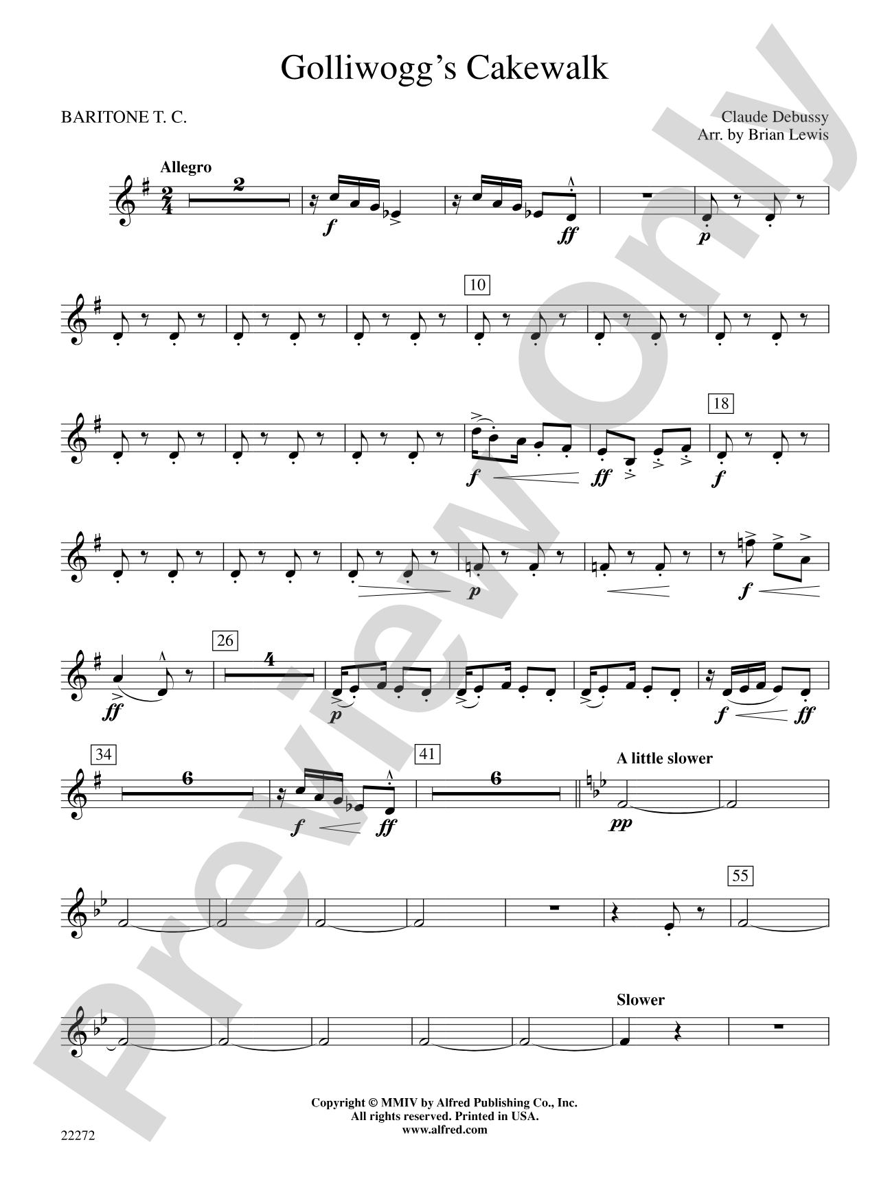 Golliwogg's Cakewalk: Baritone T.C.