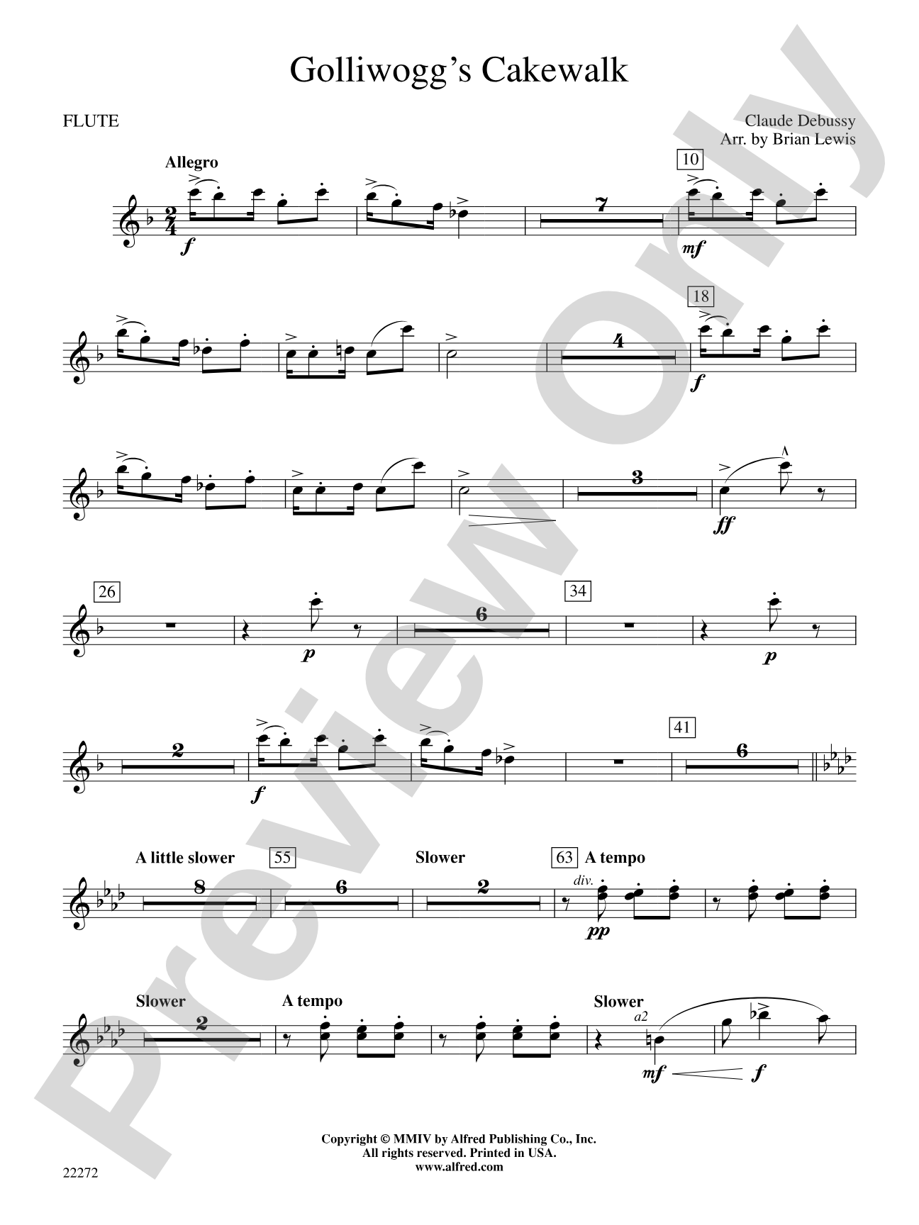 Golliwogg's Cakewalk: Flute