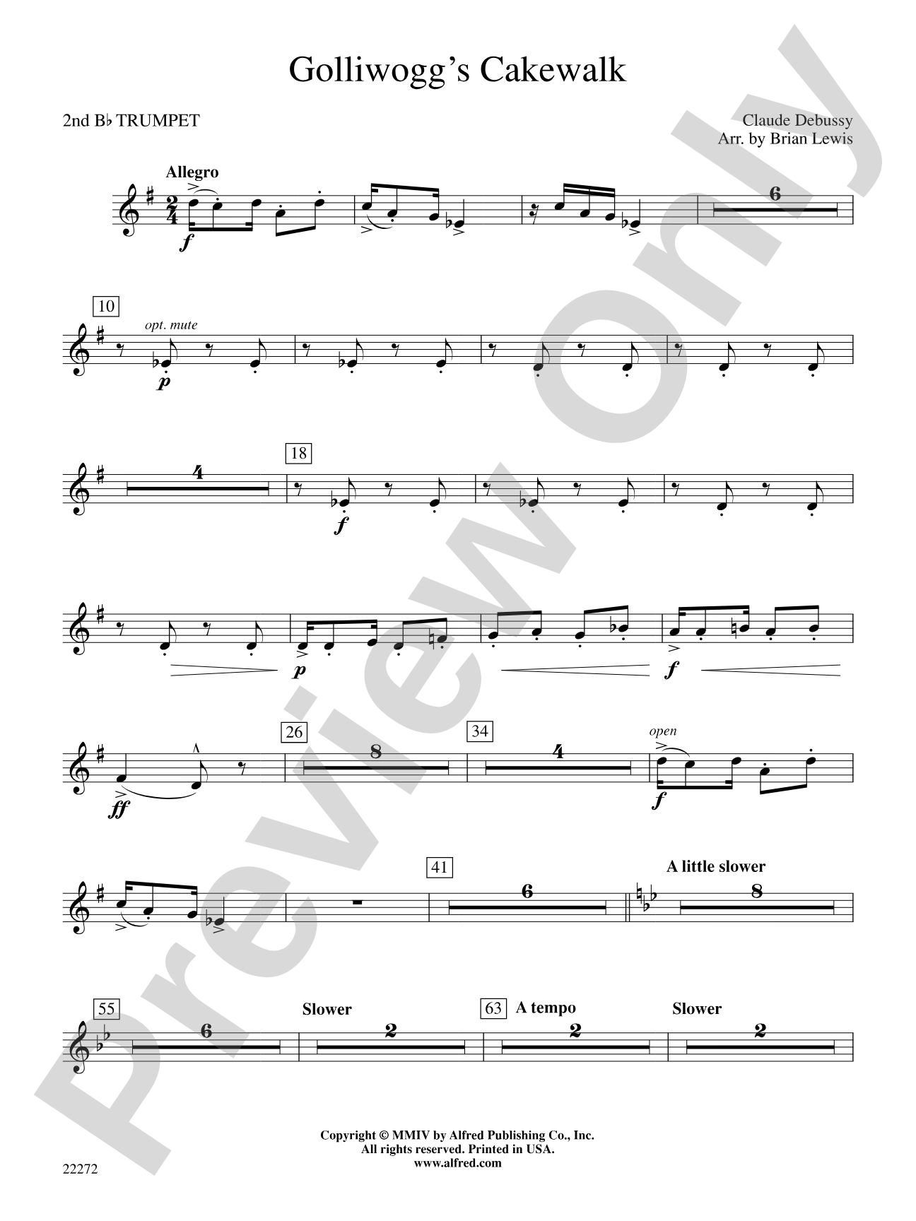 Golliwogg's Cakewalk: 2nd B-flat Trumpet