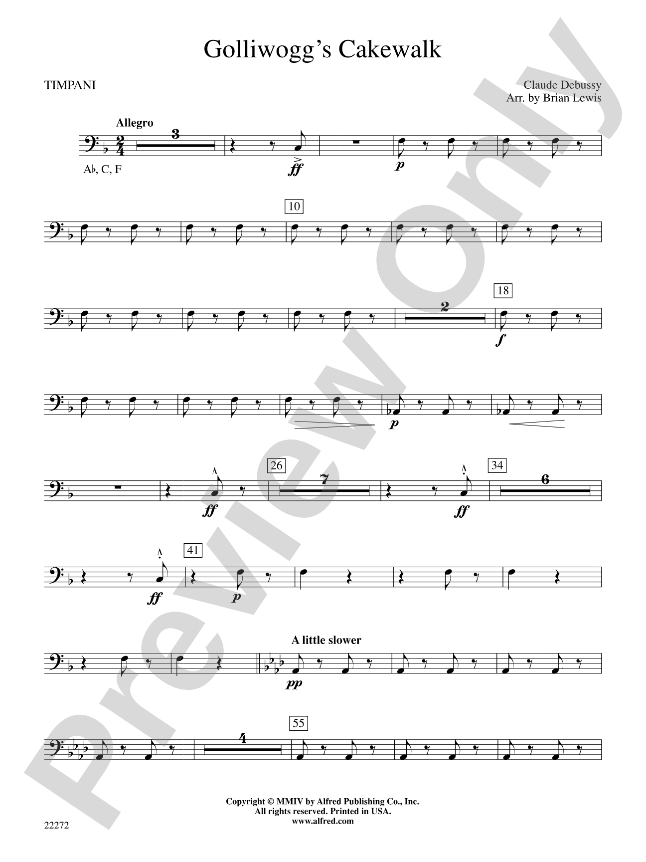 Golliwogg's Cakewalk: Timpani