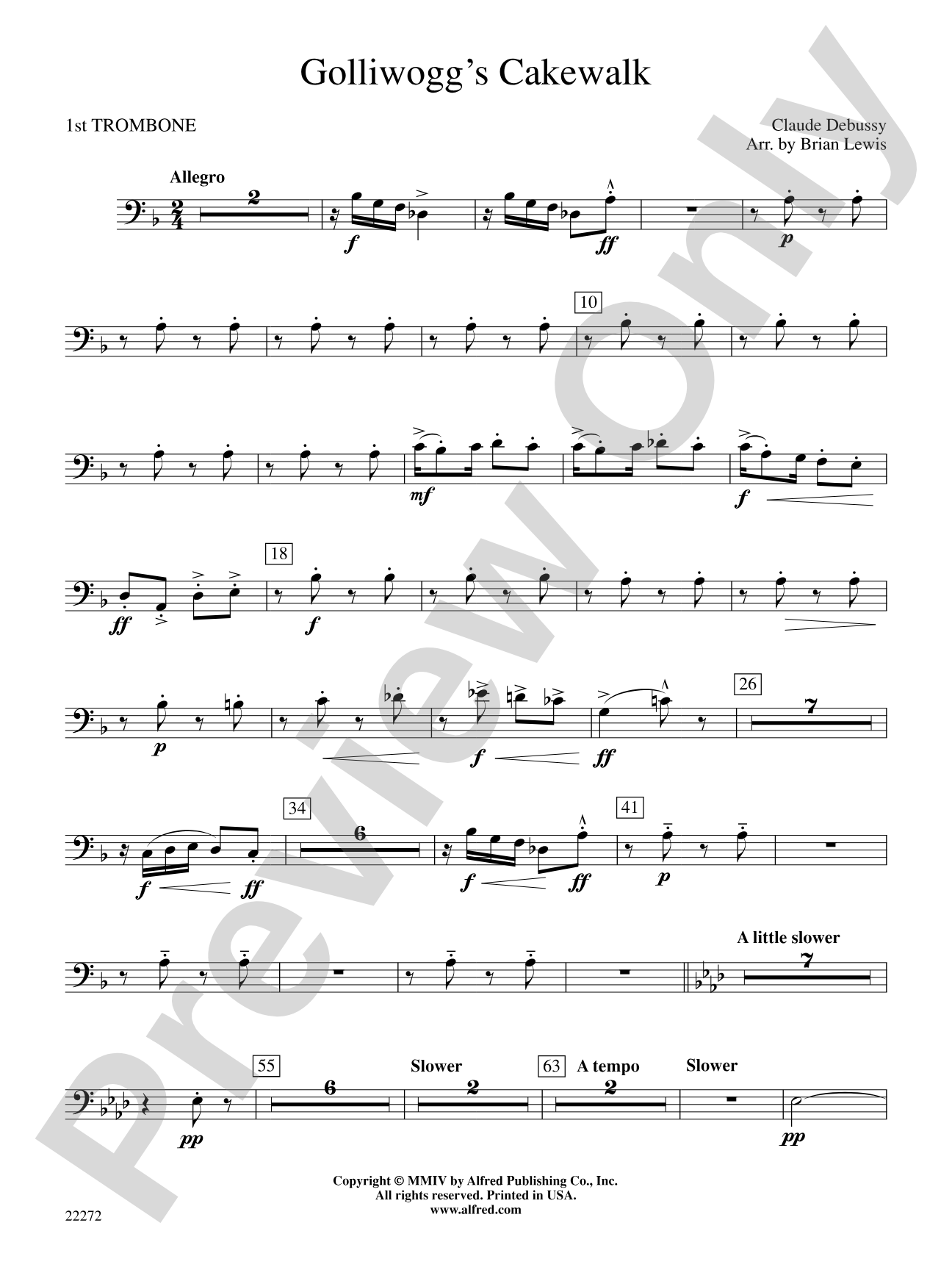 Golliwogg's Cakewalk: 1st Trombone