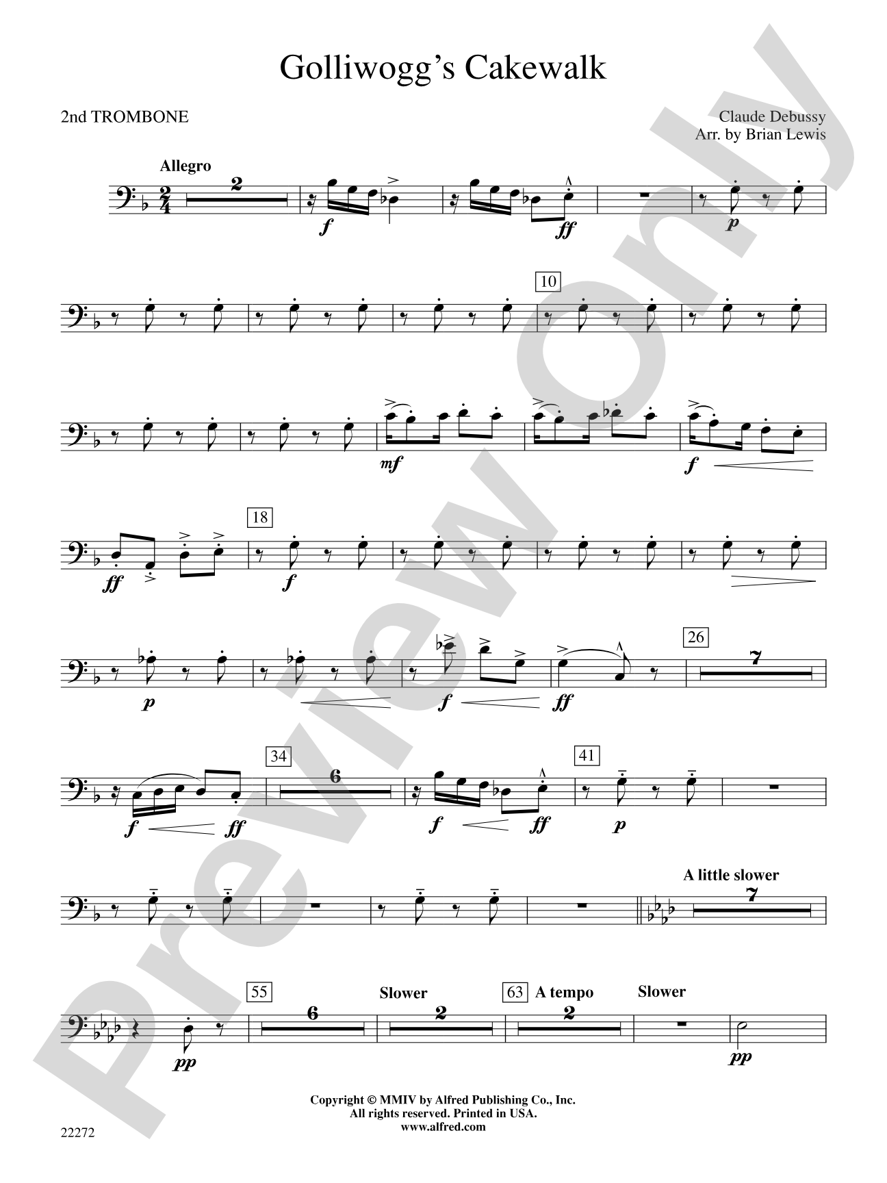 Golliwogg's Cakewalk: 2nd Trombone