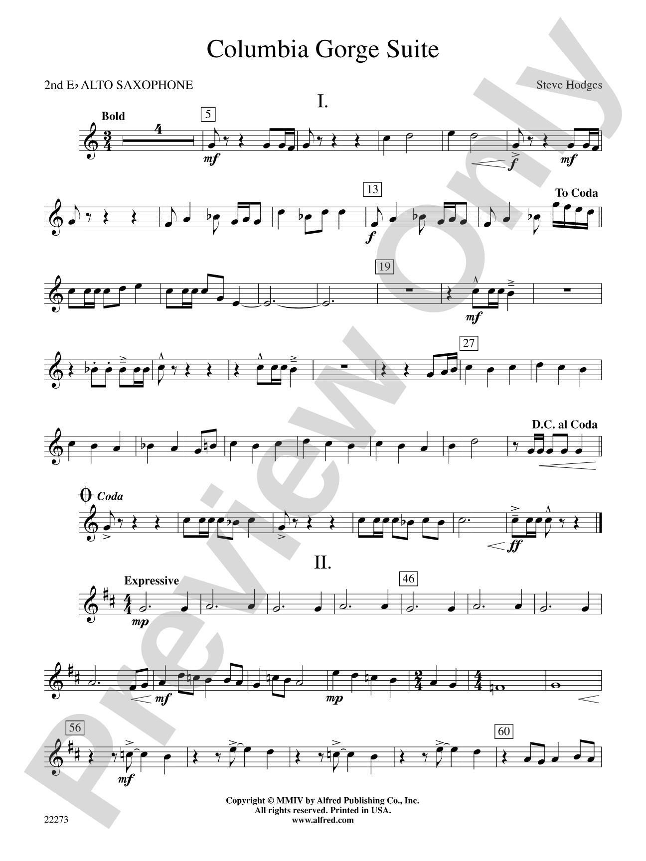 Columbia George Suite: 2nd E-flat Alto Saxophone