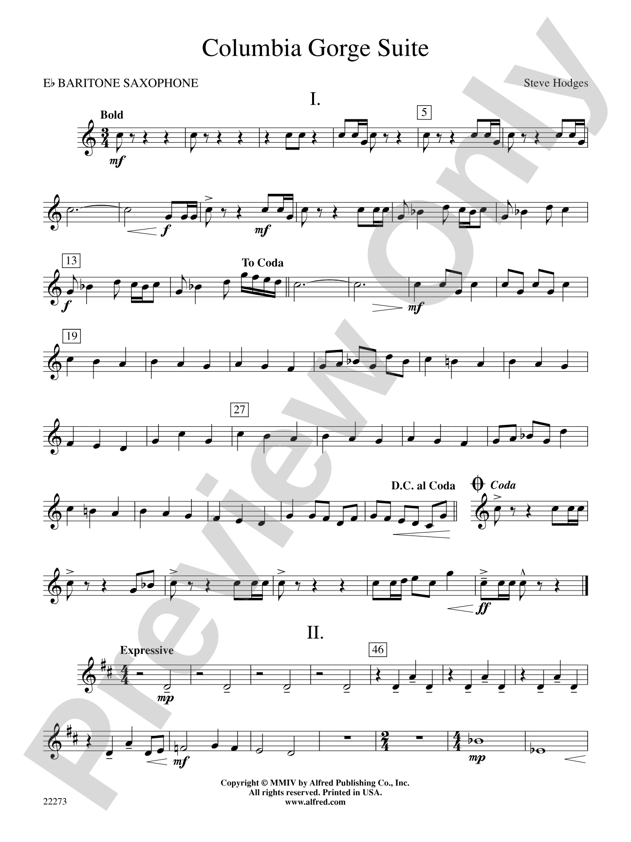 Columbia George Suite: E-flat Baritone Saxophone