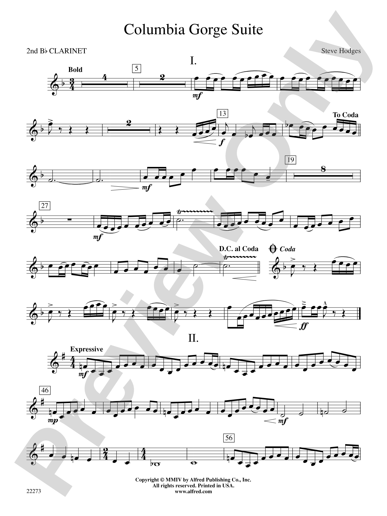 Columbia George Suite: 2nd B-flat Clarinet